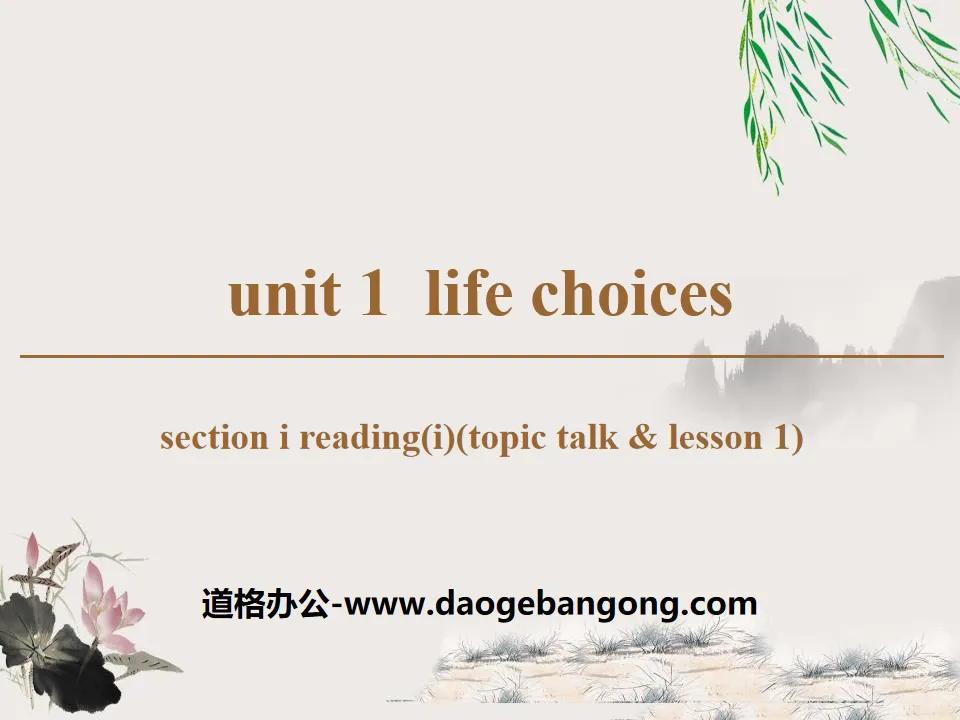 《Life Choices》Section ⅠPPT
