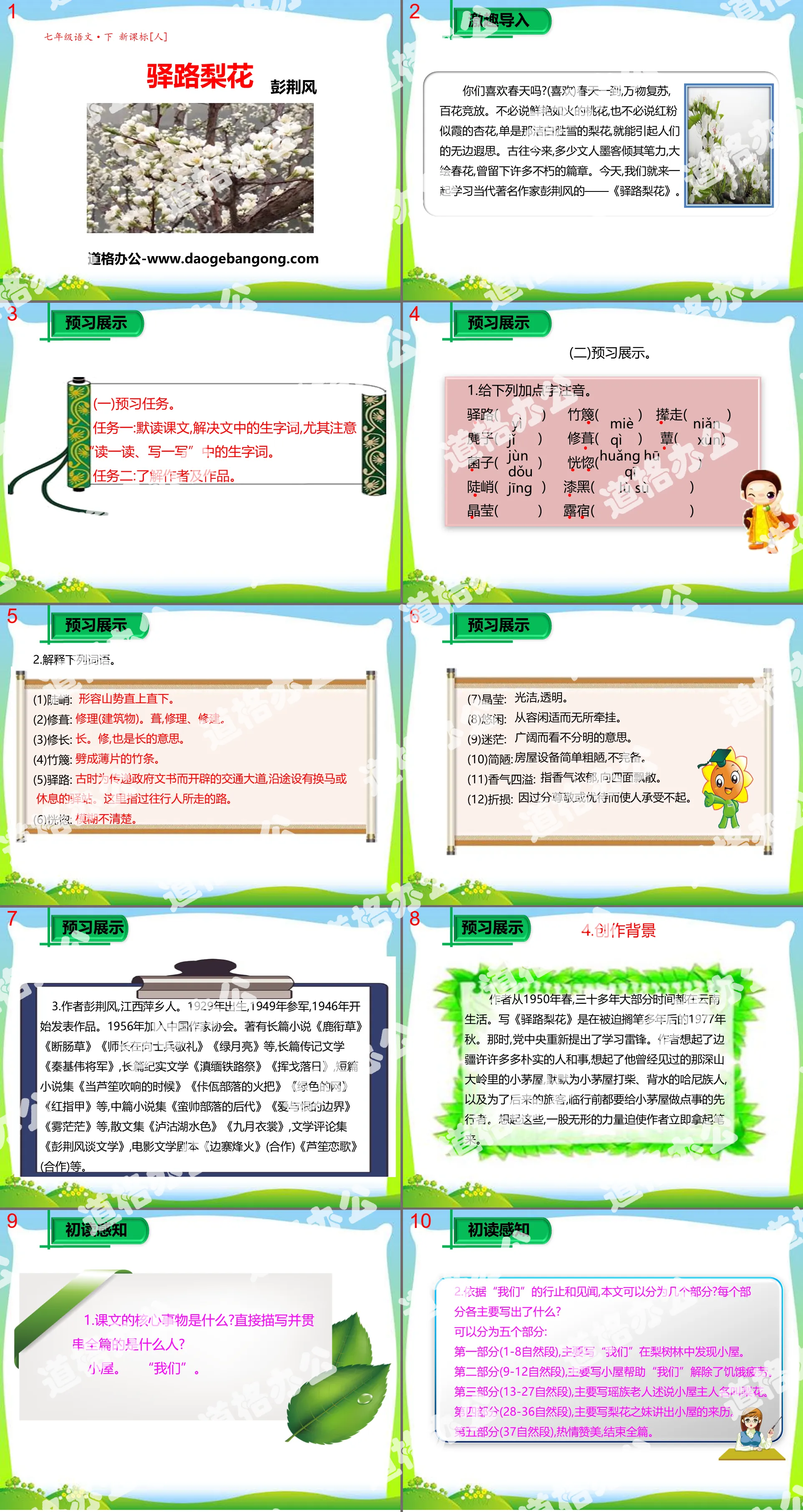 "Yilu Lihua" PPT courseware