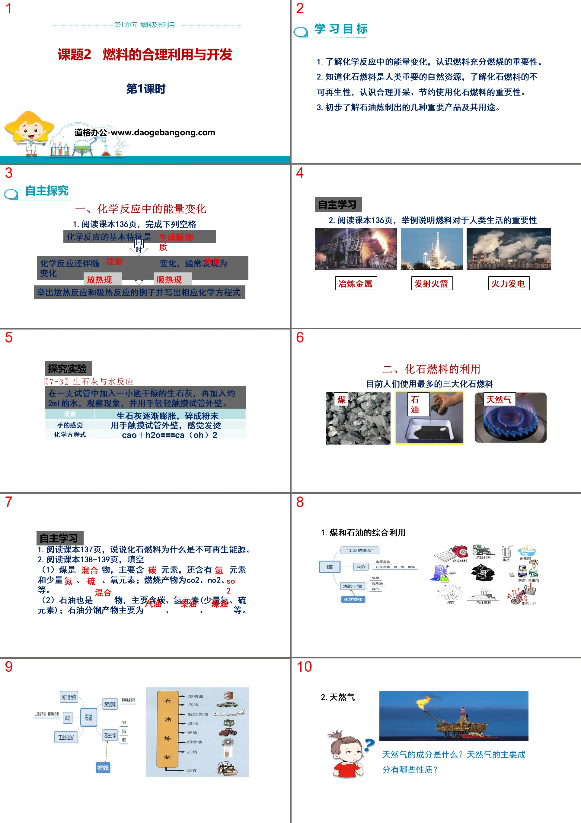 《燃料的合理利用与开发》燃料及其利用PPT(第1课时)