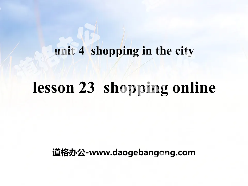"Shopping Online" Shopping in the City PPT teaching courseware