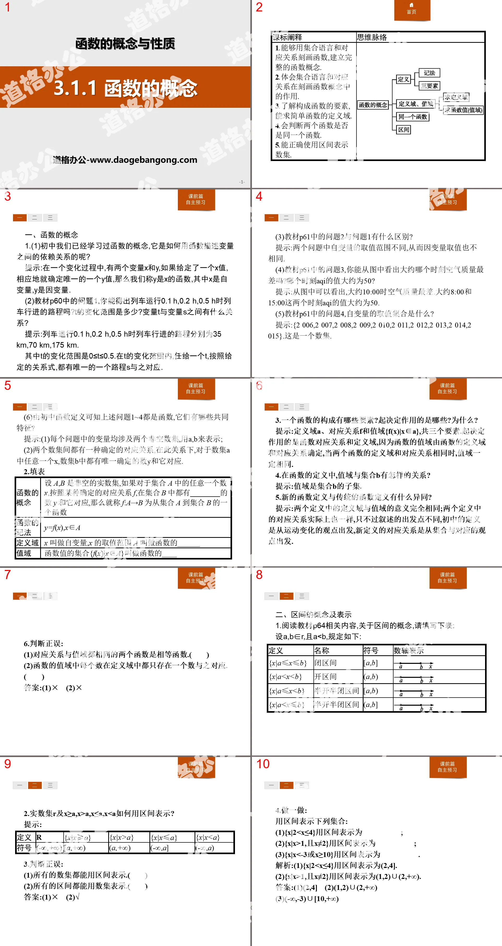 《函数的概念》函数的概念与性质PPT
