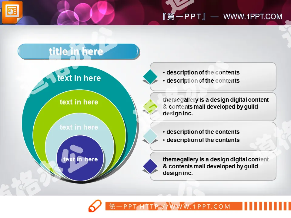 Progressive containment relationship PPT chart material