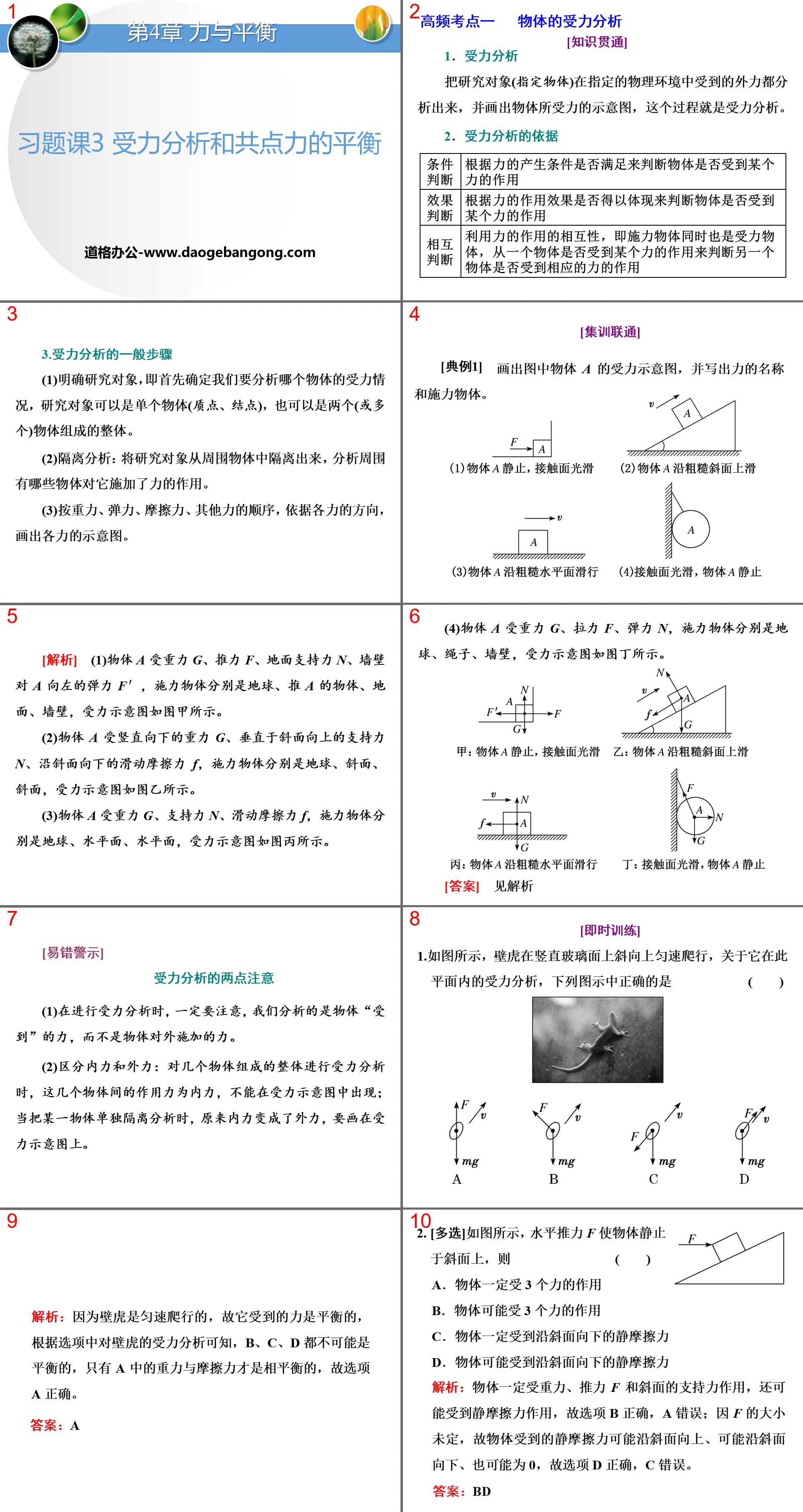 "Force Analysis and Balance of Common Point Forces" Force and Balance PPT