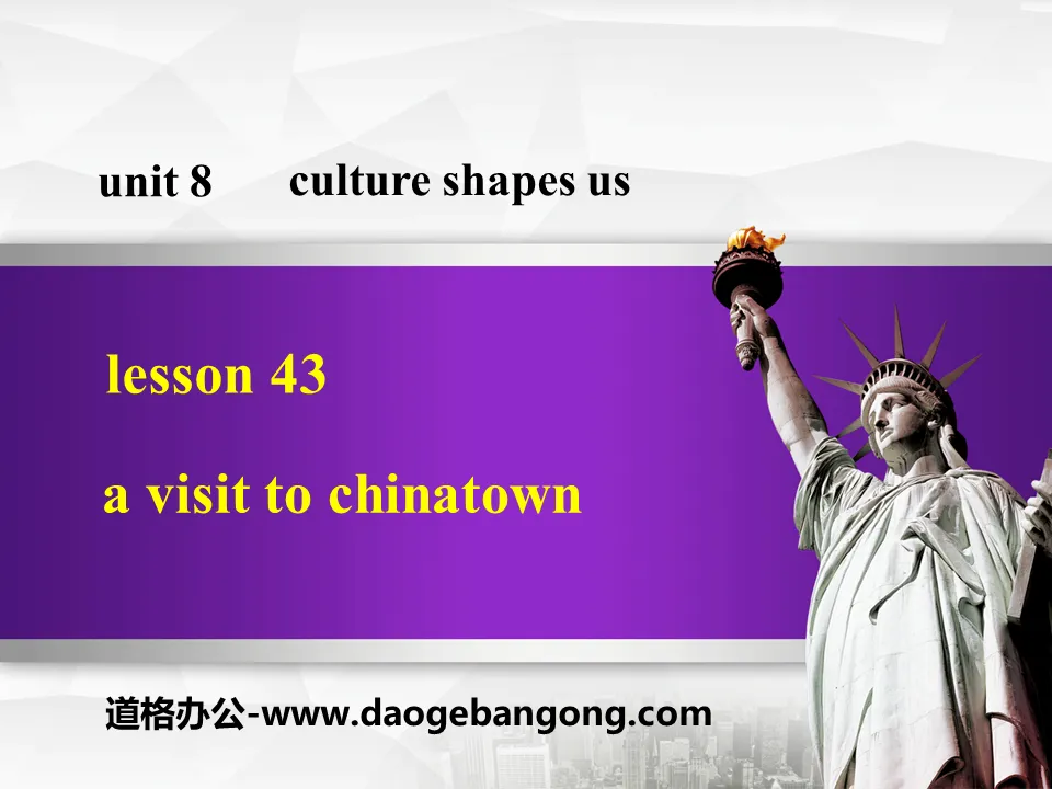 "A Visit to Chinatown" Culture Shapes Us PPT courseware