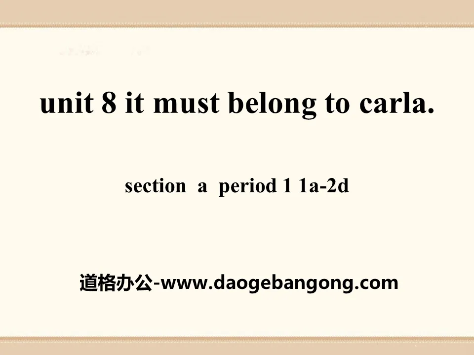 《It must belong to Carla》PPT Courseware 8