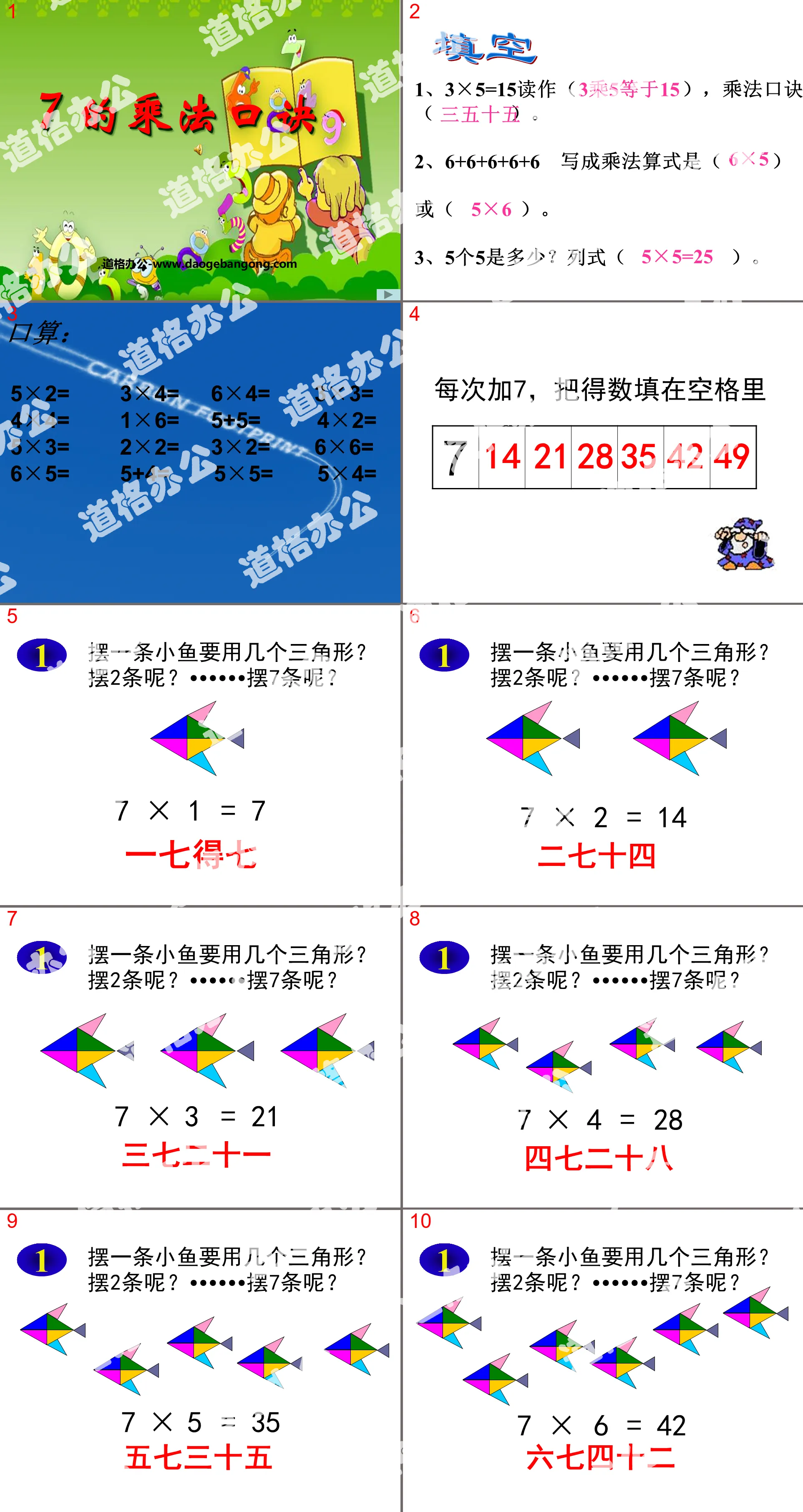 《7的乘法口诀》表内乘法PPT课件2
