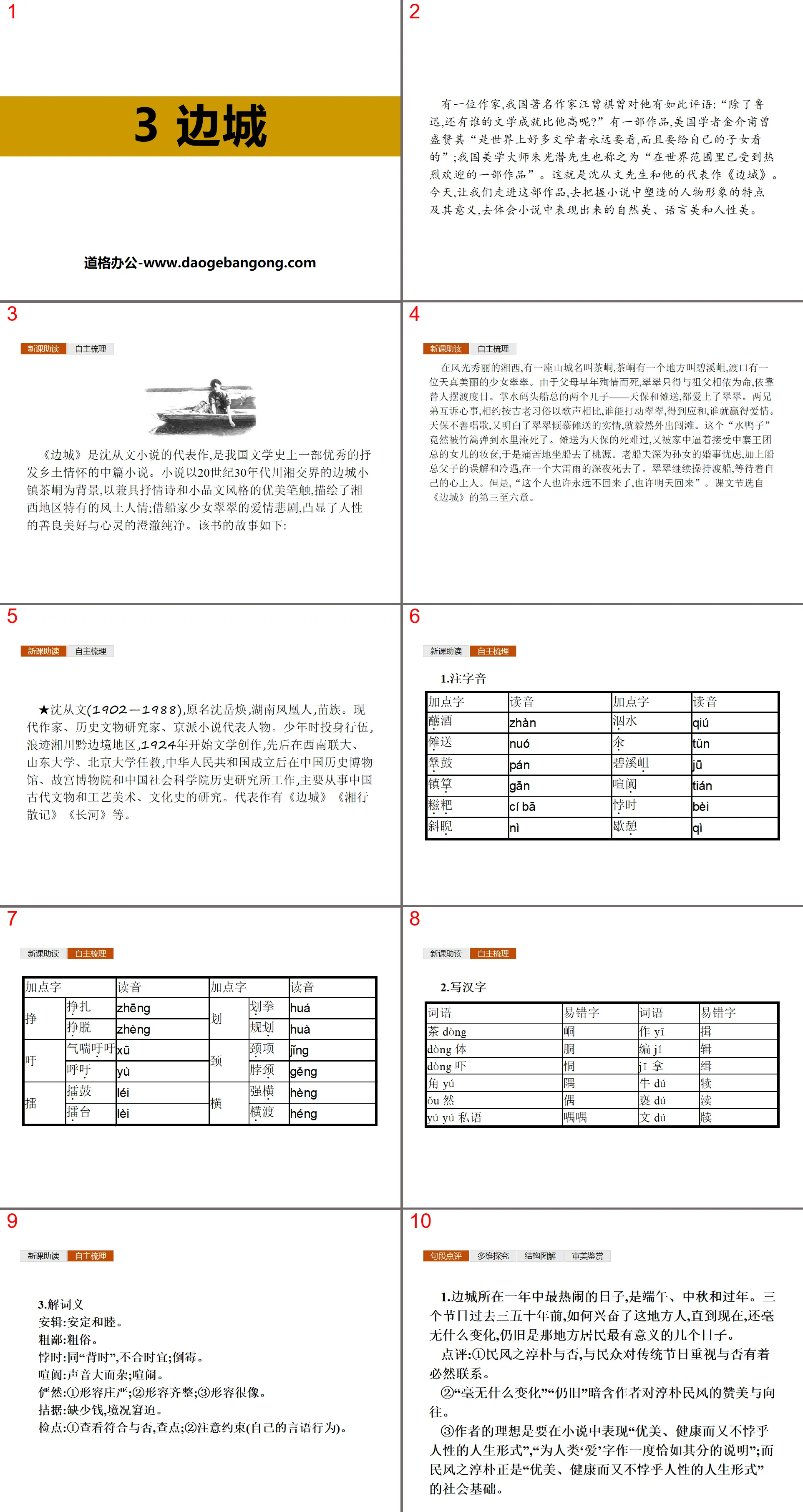 《边城》PPT下载
