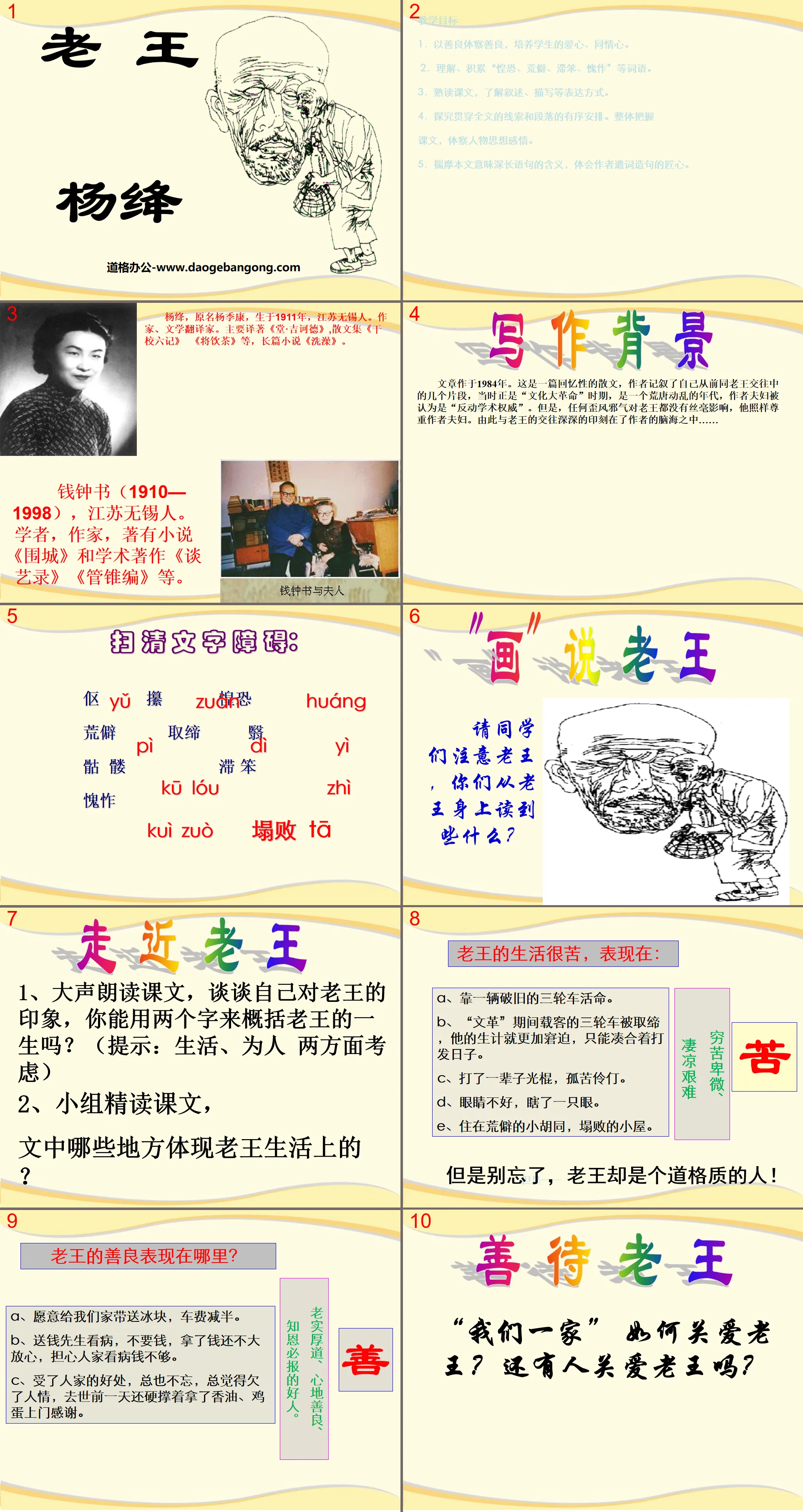 "Lao Wang" PPT courseware 6