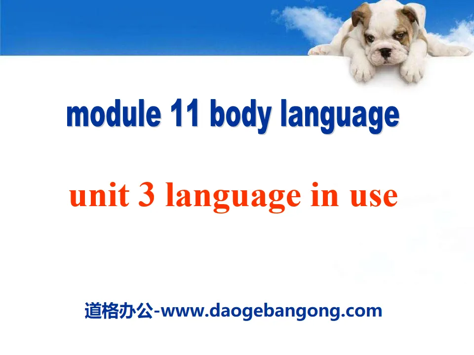 "Language in use" Body language PPT courseware 2