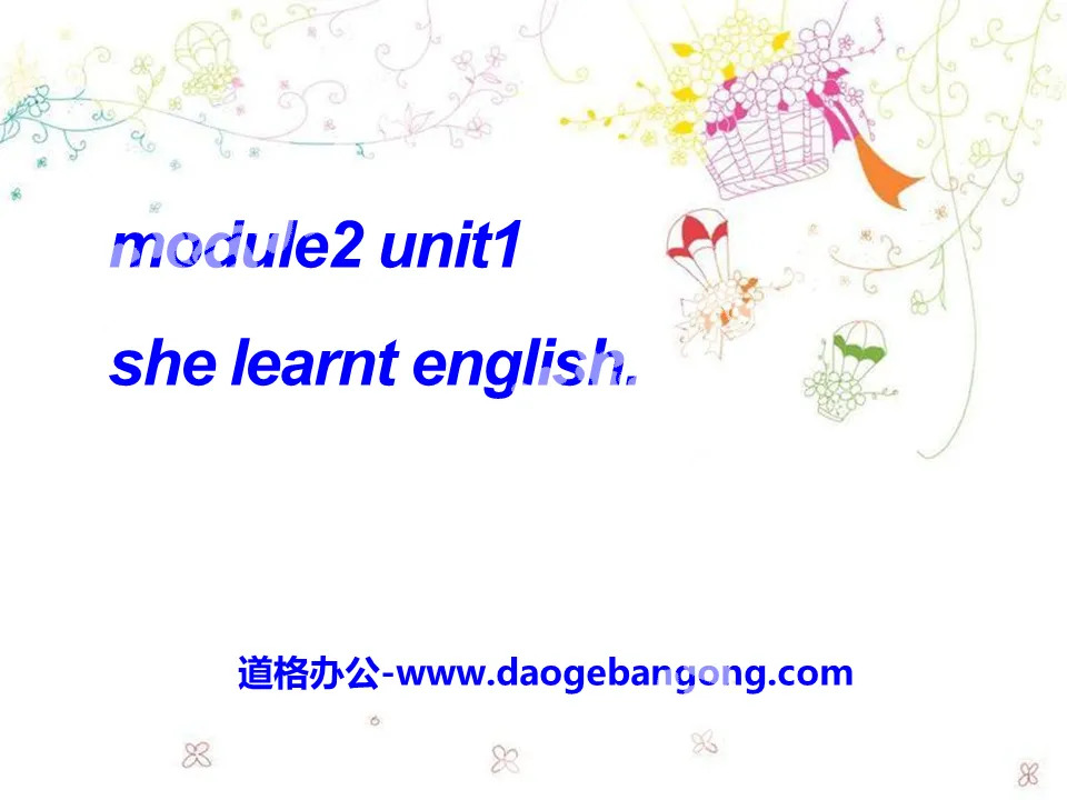 "She learn English" PPT courseware 4