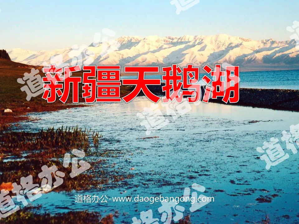 Cours PPT « Le lac des cygnes du Xinjiang »