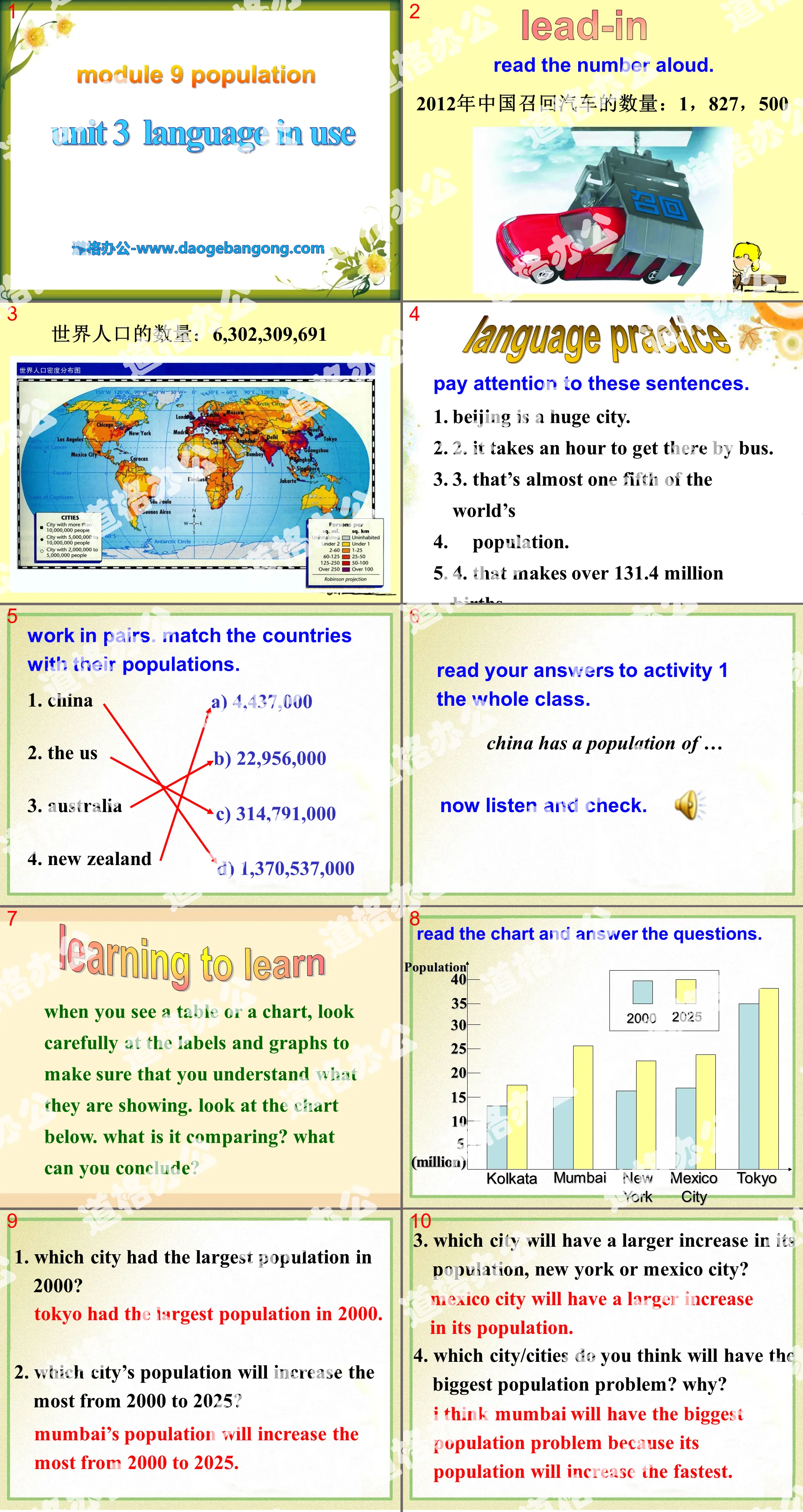 《Language in use》Population PPT课件
