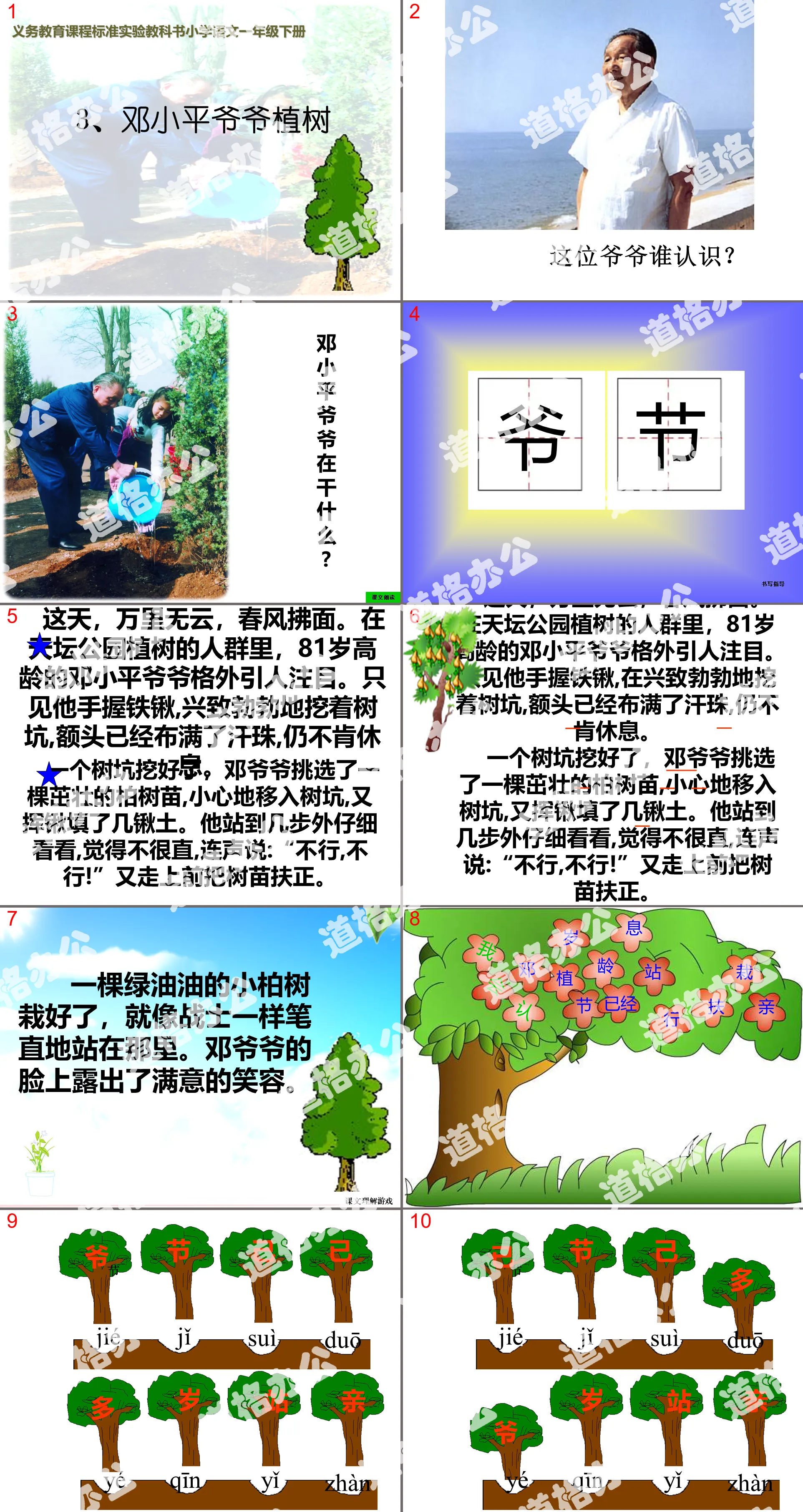 《 邓小平爷爷植树 》PPT