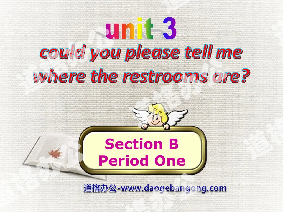 "Could you please tell me where the restrooms are?" PPT courseware 4