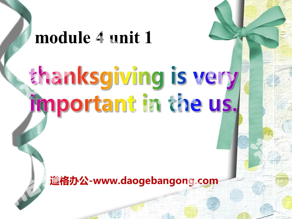《Thanksgiving is very important in the US》PPT課件3