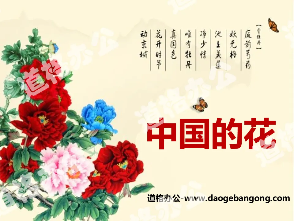 "Flowers of China" PPT