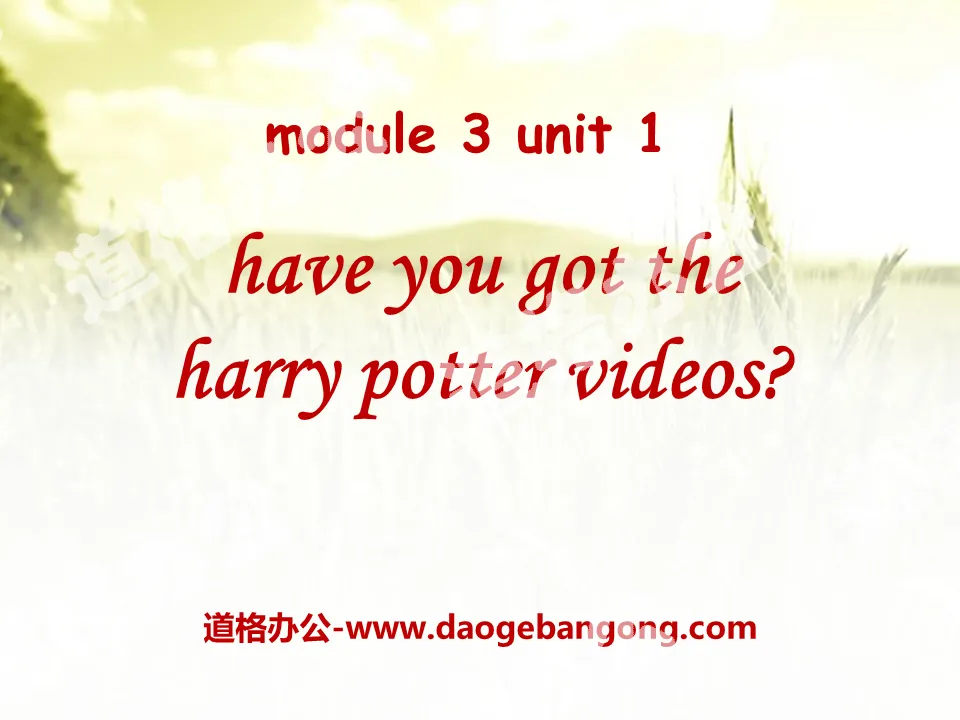 《Have you got the Harry Potter videos?》PPT课件6
