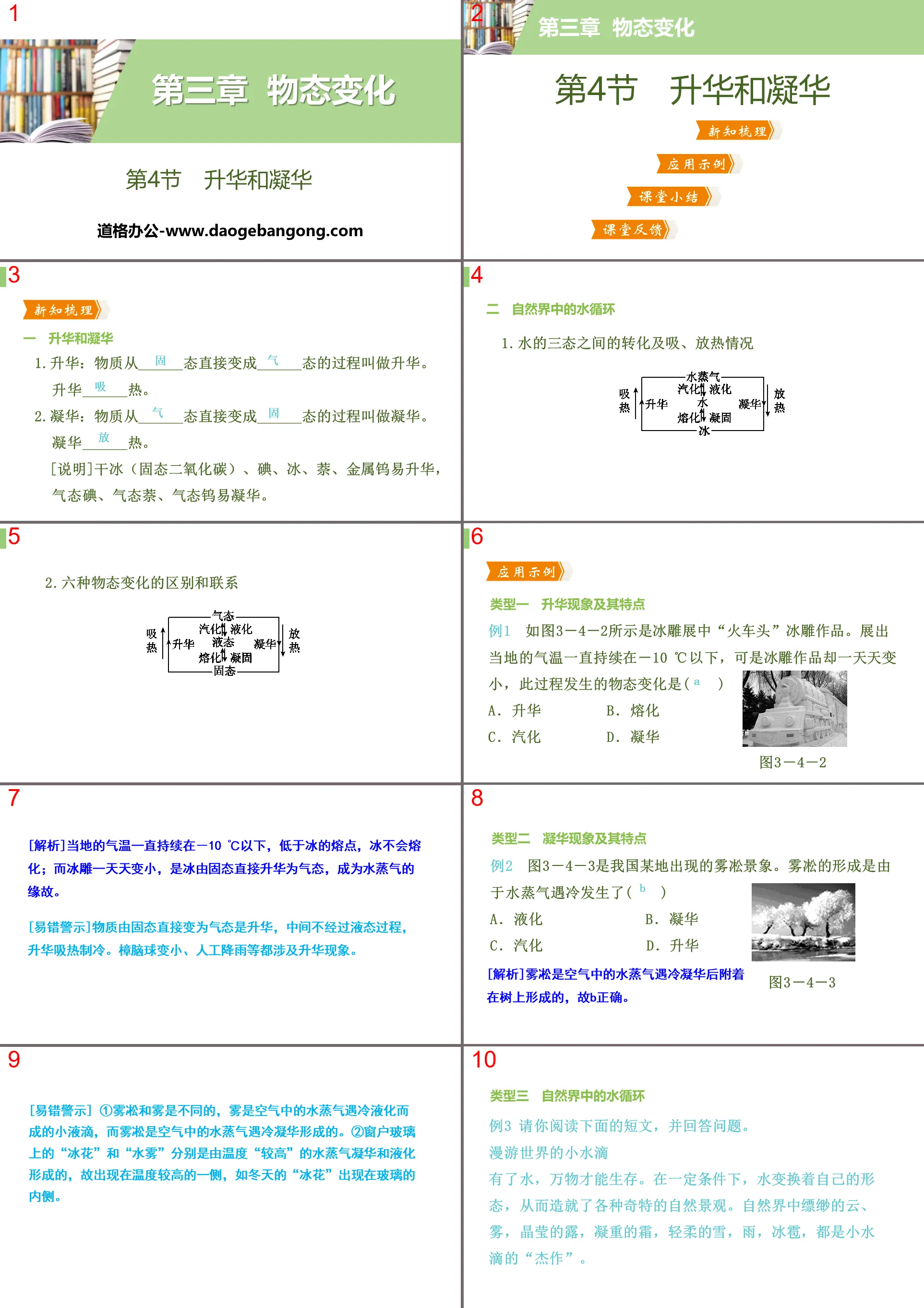 《升华和凝华》物态变化PPT下载
