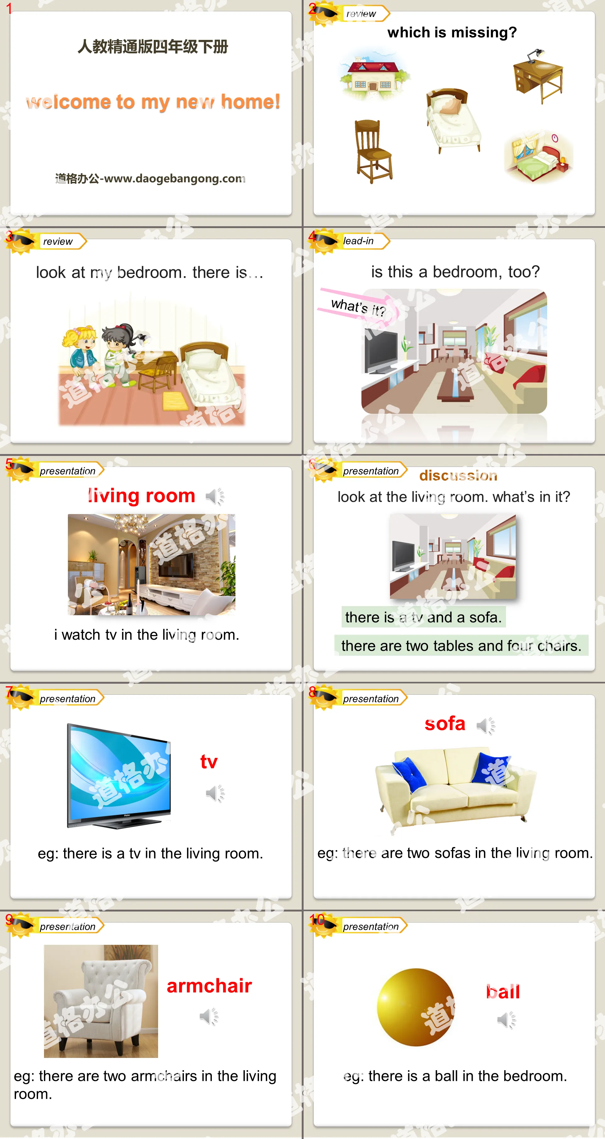 "Welcome to my new home" PPT courseware 2