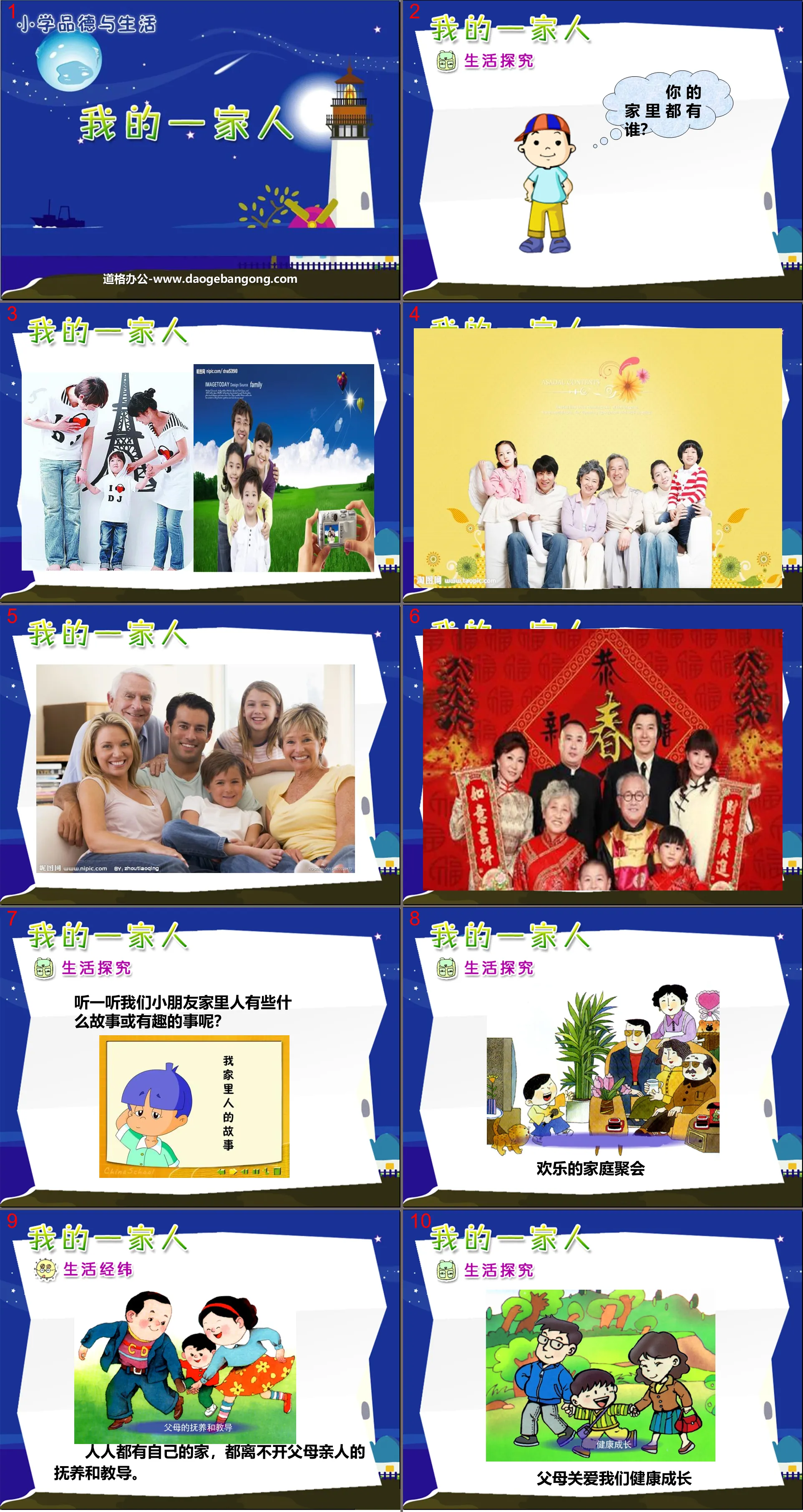 "My Family" My Family and Partners PPT Courseware 2