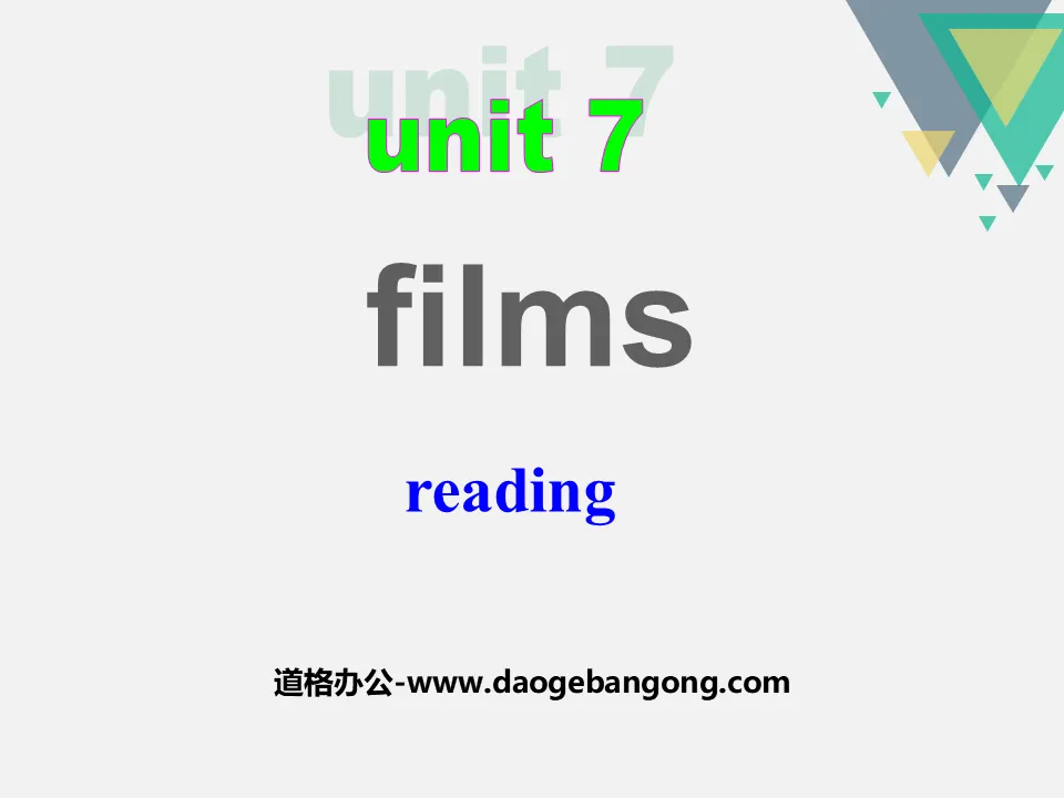 《Films》ReadingPPT