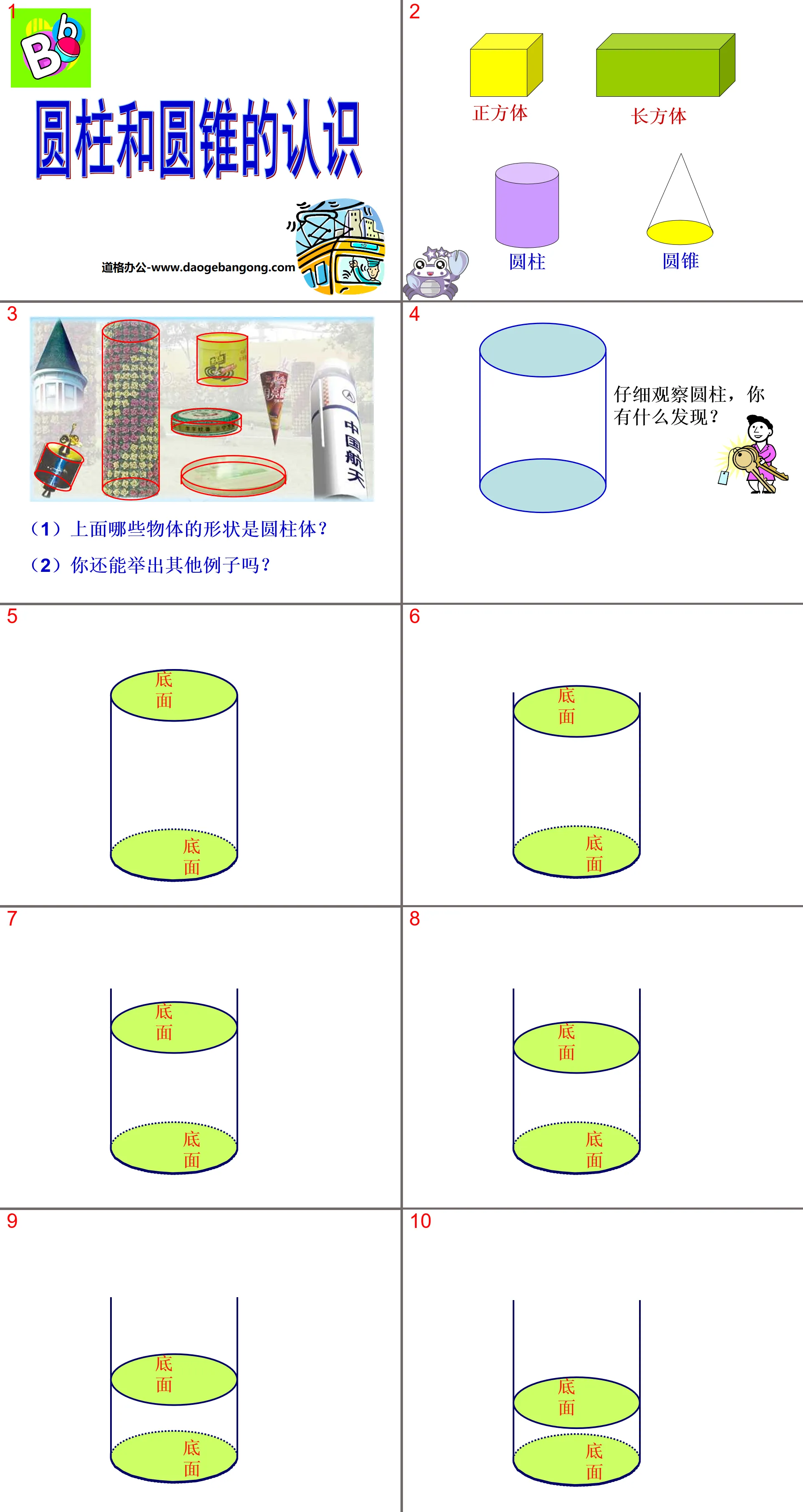 《圆柱和圆锥的认识》圆柱和圆锥PPT课件2
