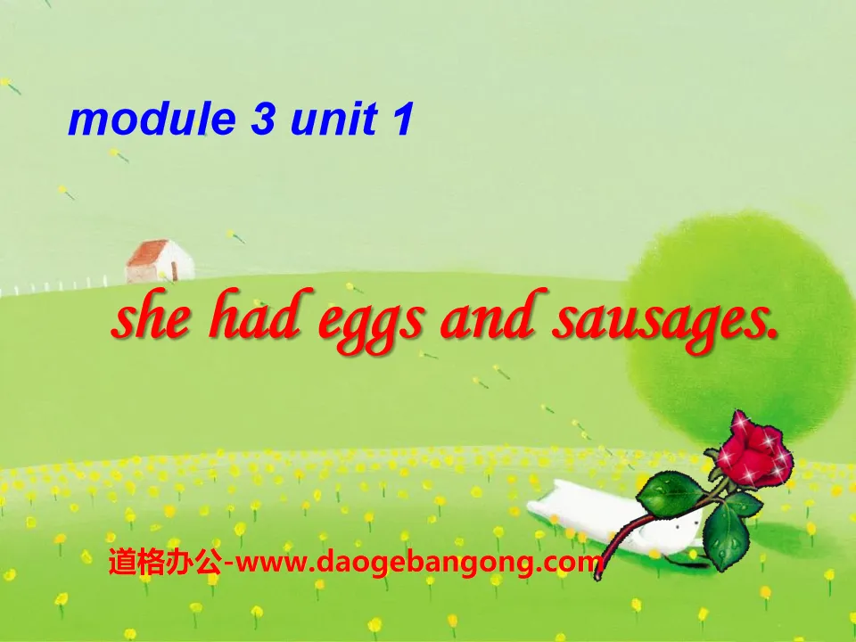 "She had eggs and sausages" PPT courseware 3