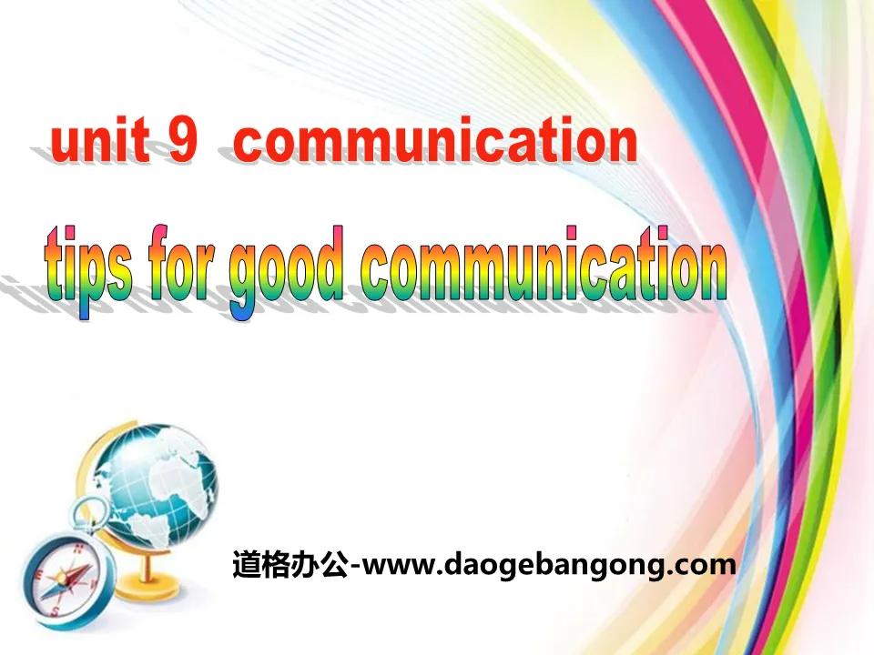 "Tips for Good Communication" Communication PPT free courseware
