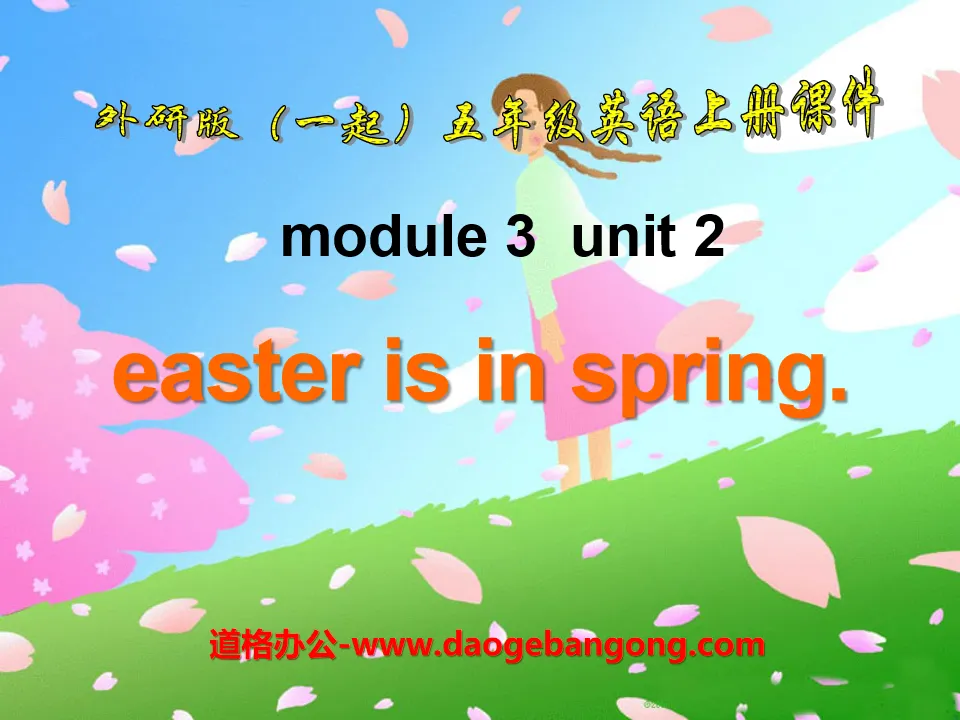 "Easter is in Spring in the UK" PPT courseware 3