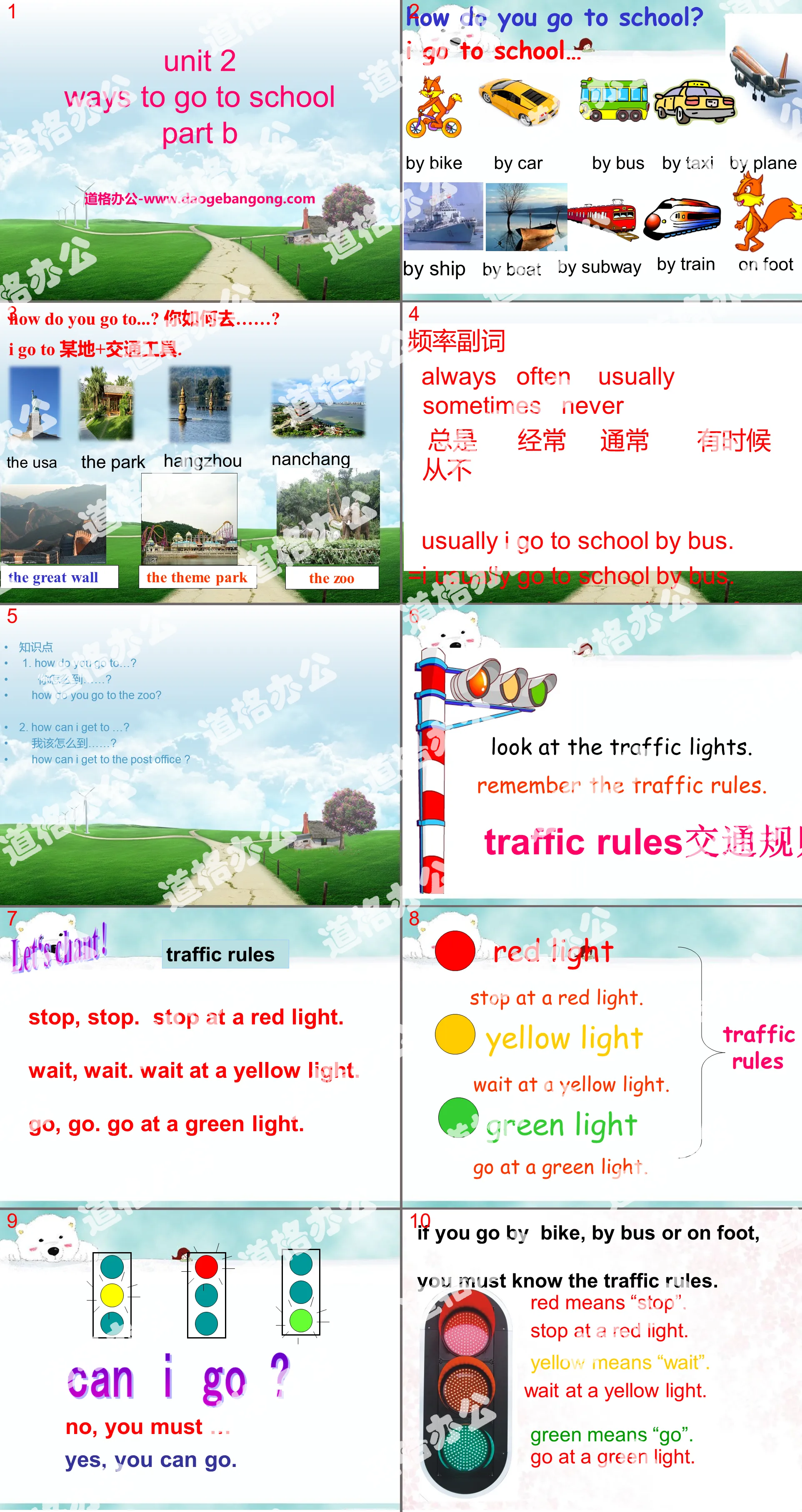 《Ways to go to school》PPT課件14