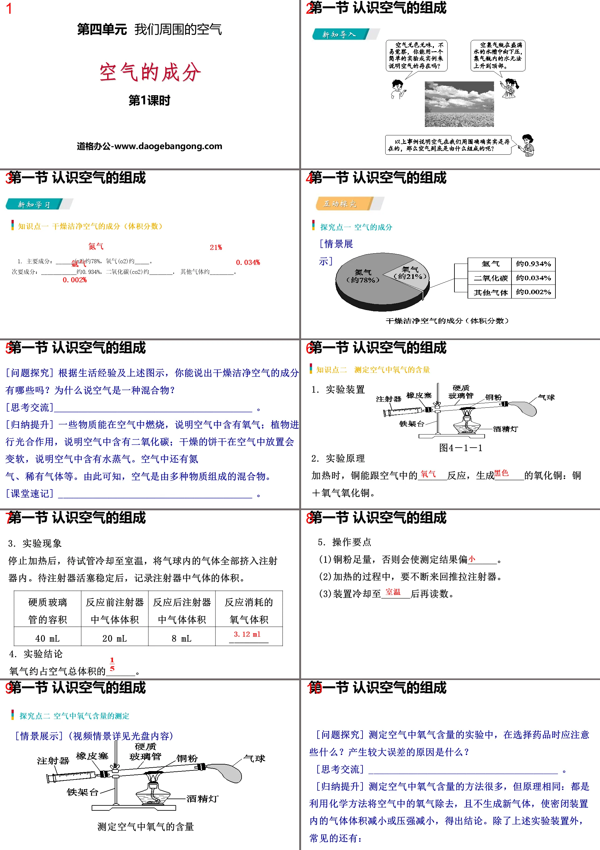 《空气的成分》我们周围的空气PPT课时(第1课时)