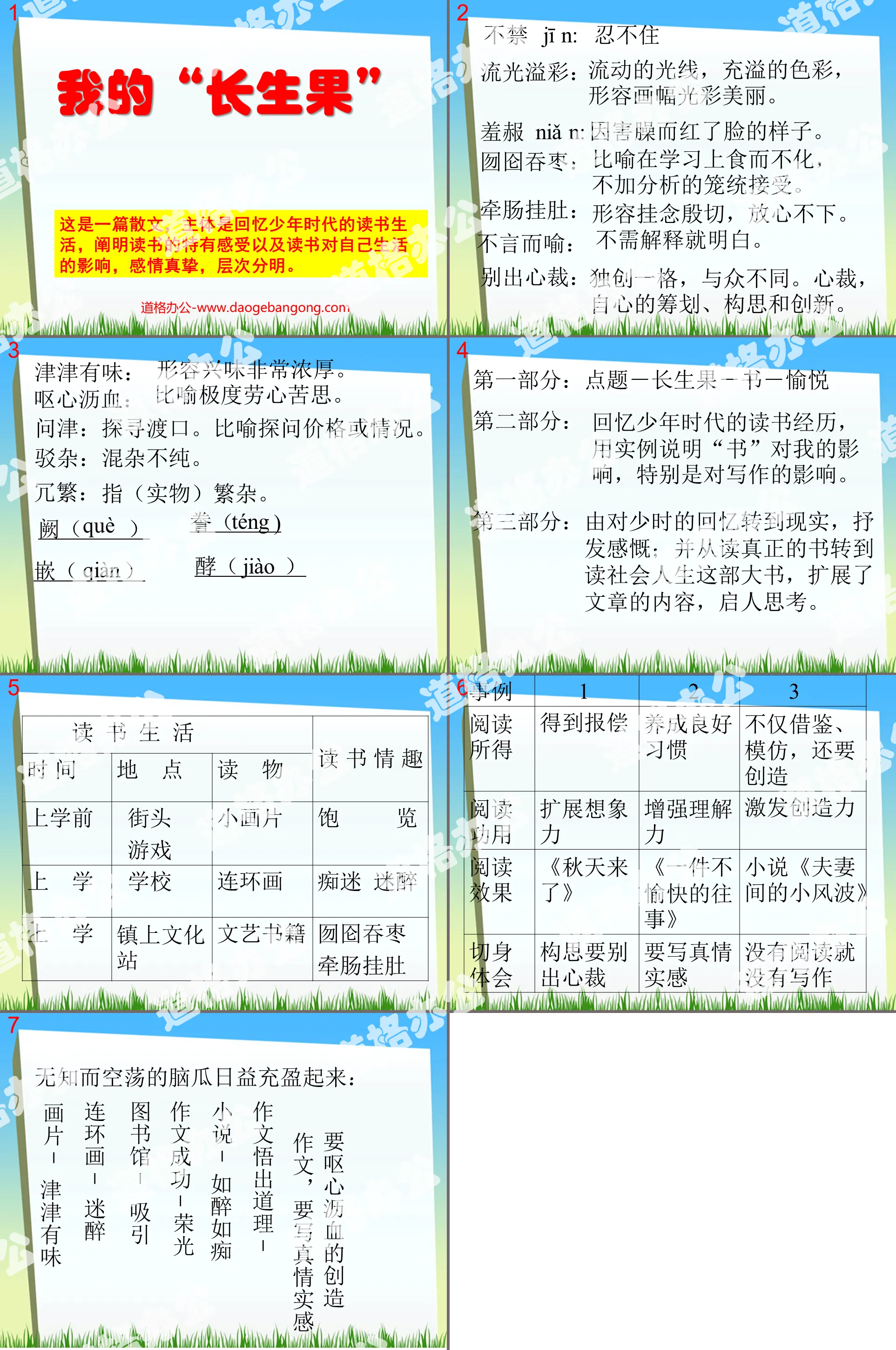 《我的「長生果」》PPT課件下載3