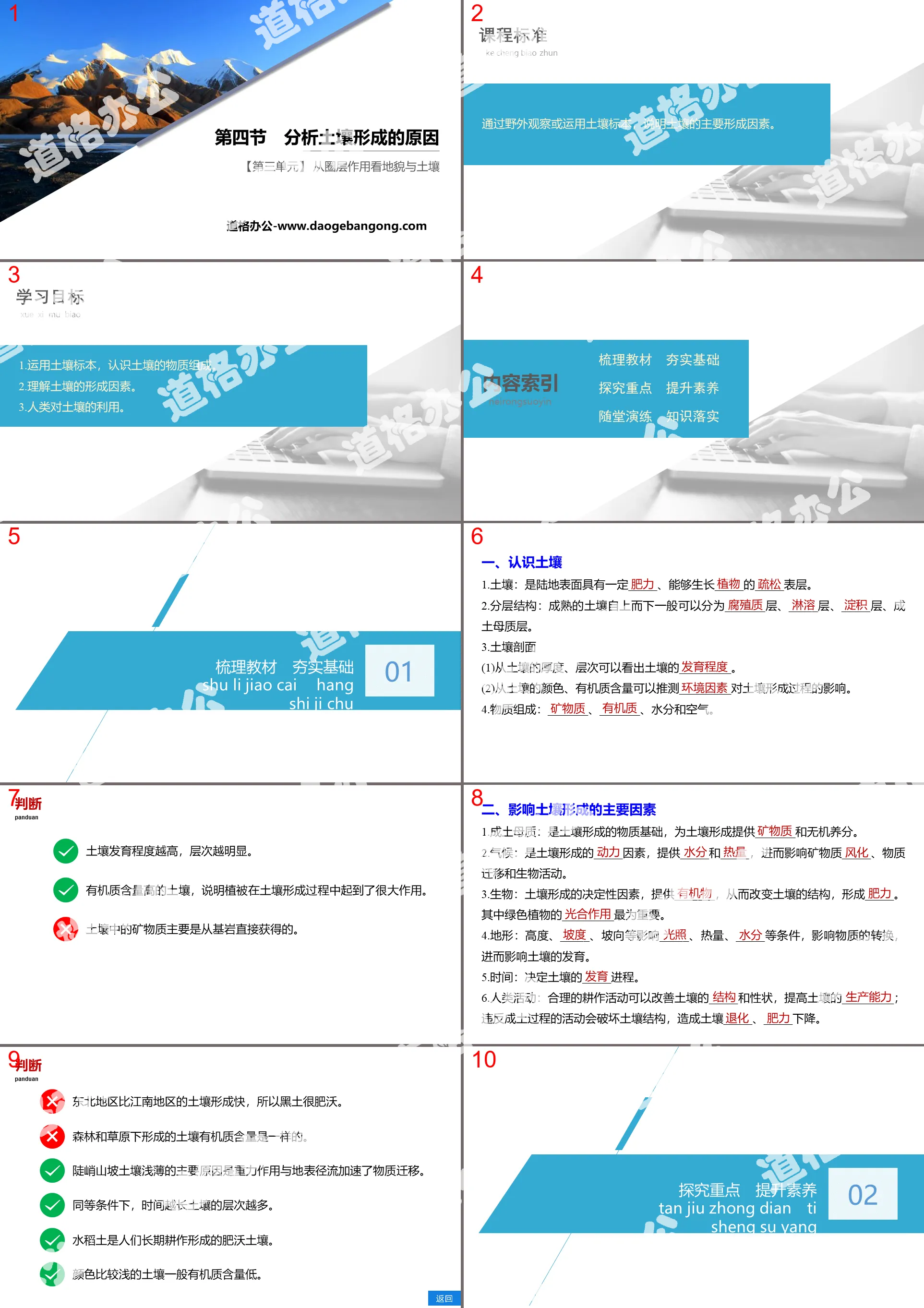 《分析土壤形成的原因》從圈層作用看地形與土壤PPT下載