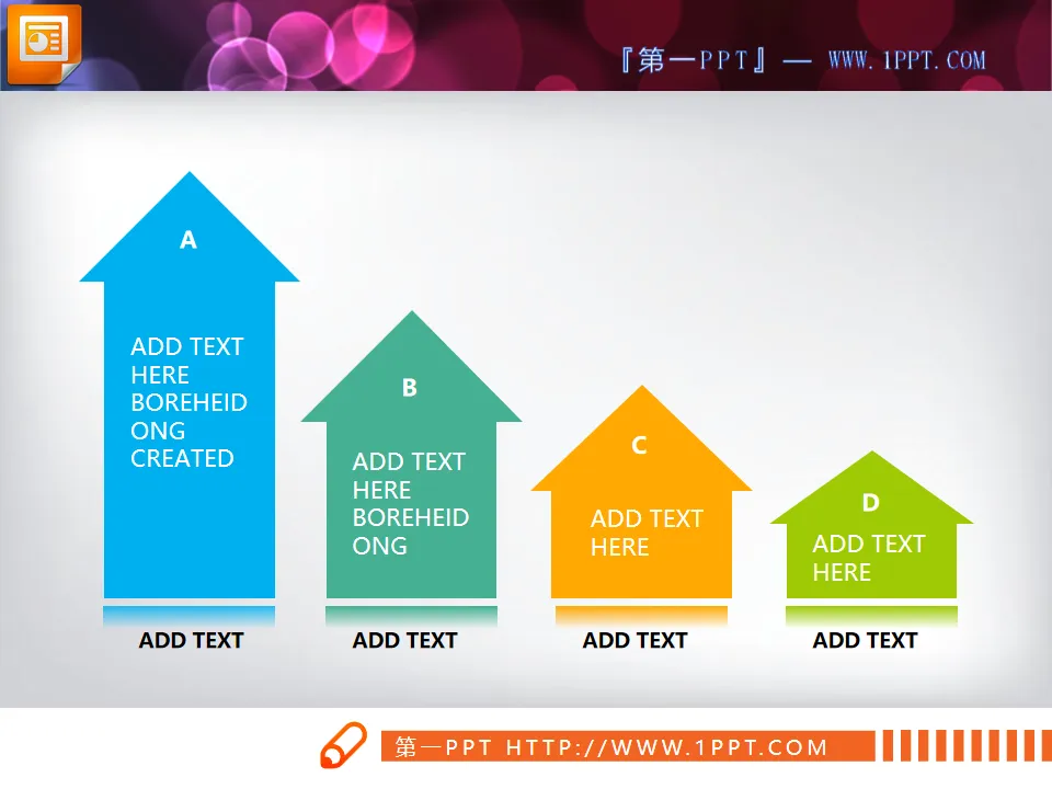 Decreasing PowerPoint Histogram Template Download