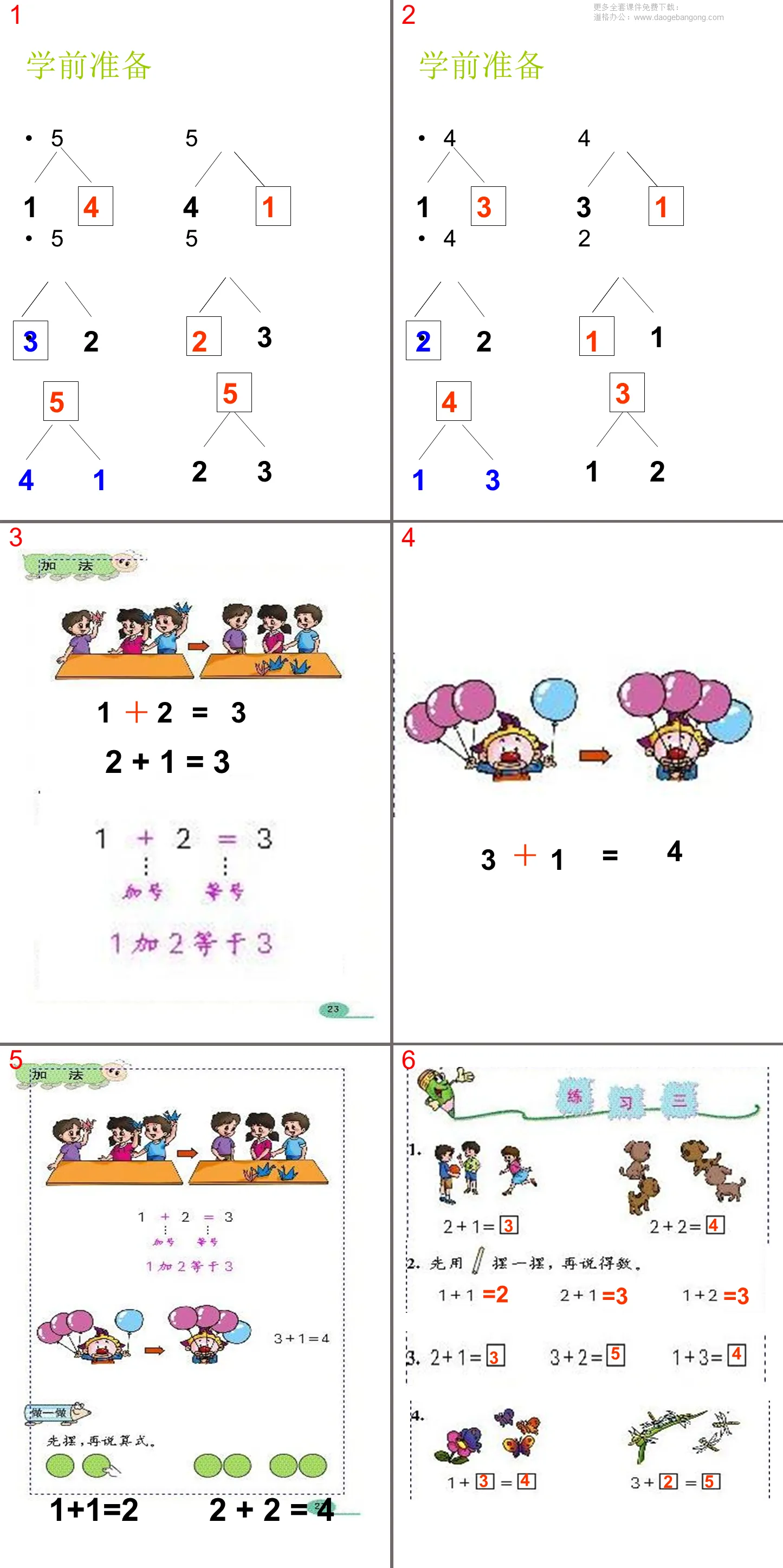 Cours de mathématiques PPT « Addition dans les 5 »