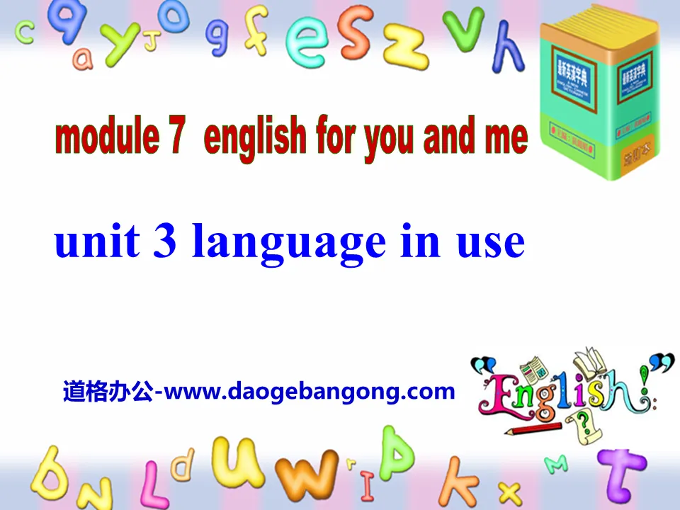 "Language in use" English for you and me PPT courseware