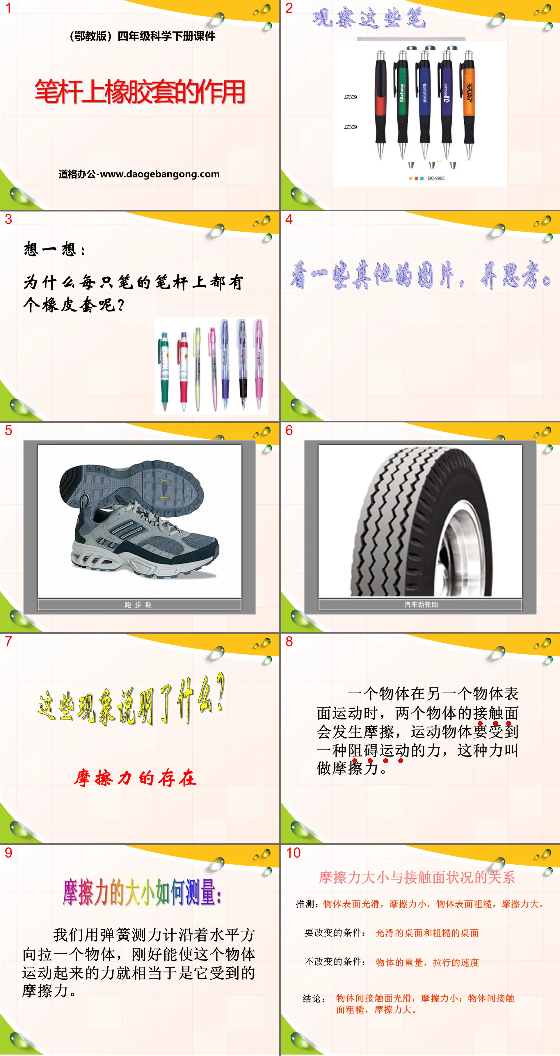 "The Function of the Rubber Cover on the Pen Holder" PPT courseware