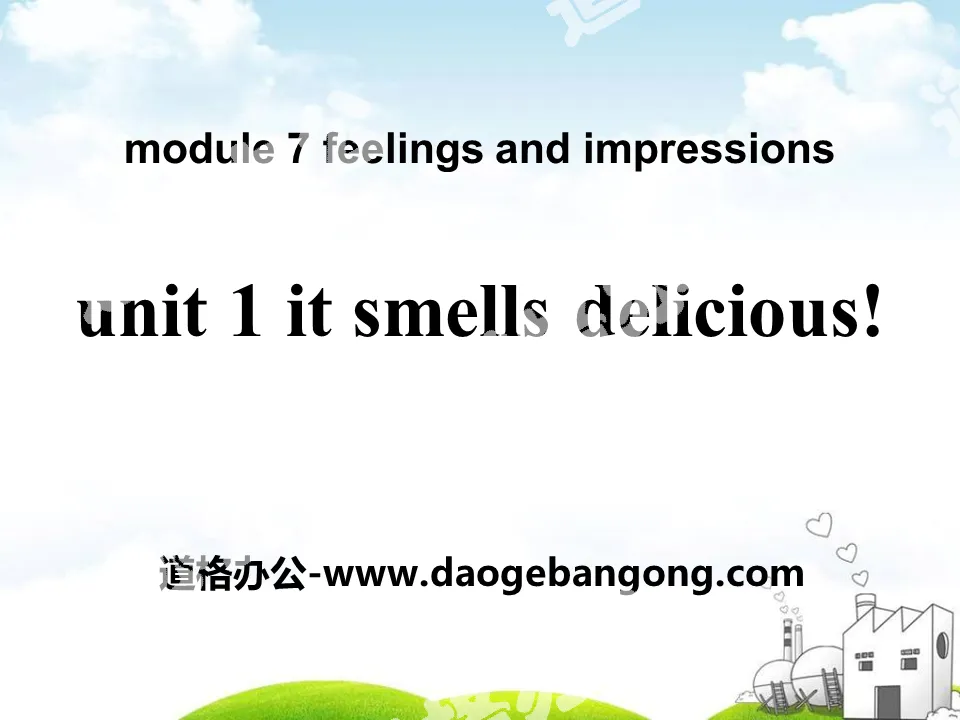 "It smells delicious" Feelings and impressions PPT courseware