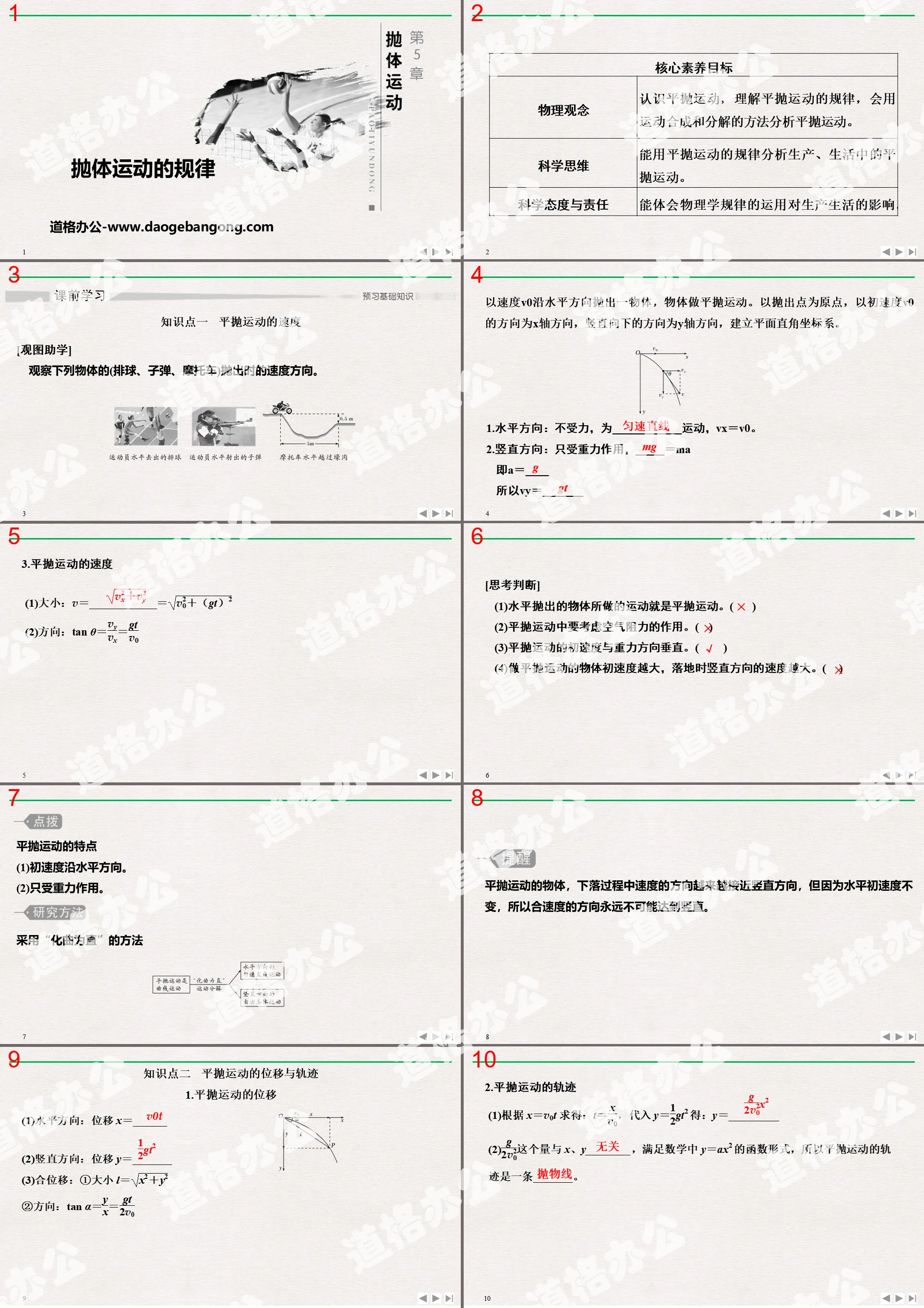 《抛体运动的规律》抛体运动PPT优质课件