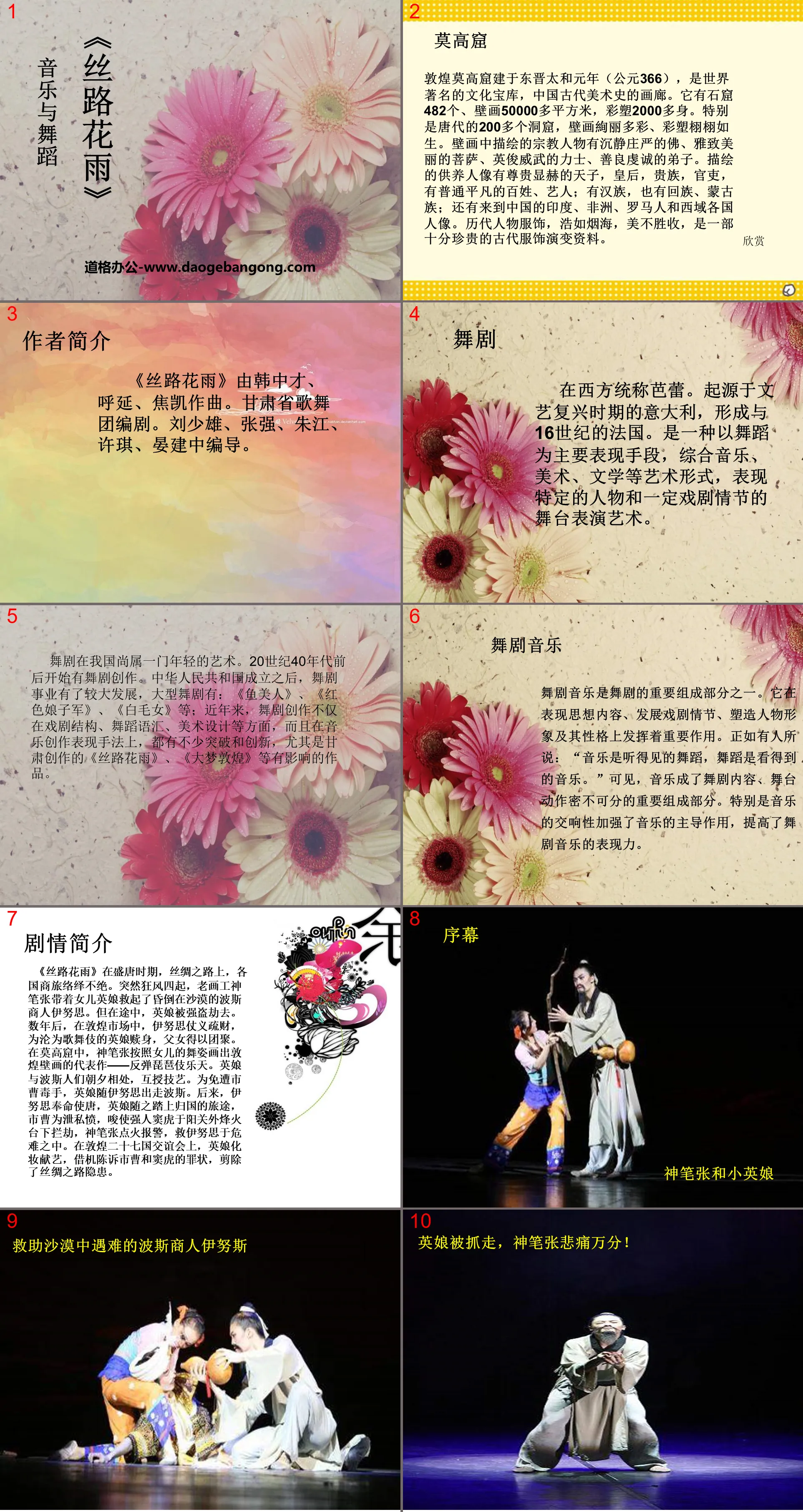 "Flower Rain on the Silk Road" PPT courseware