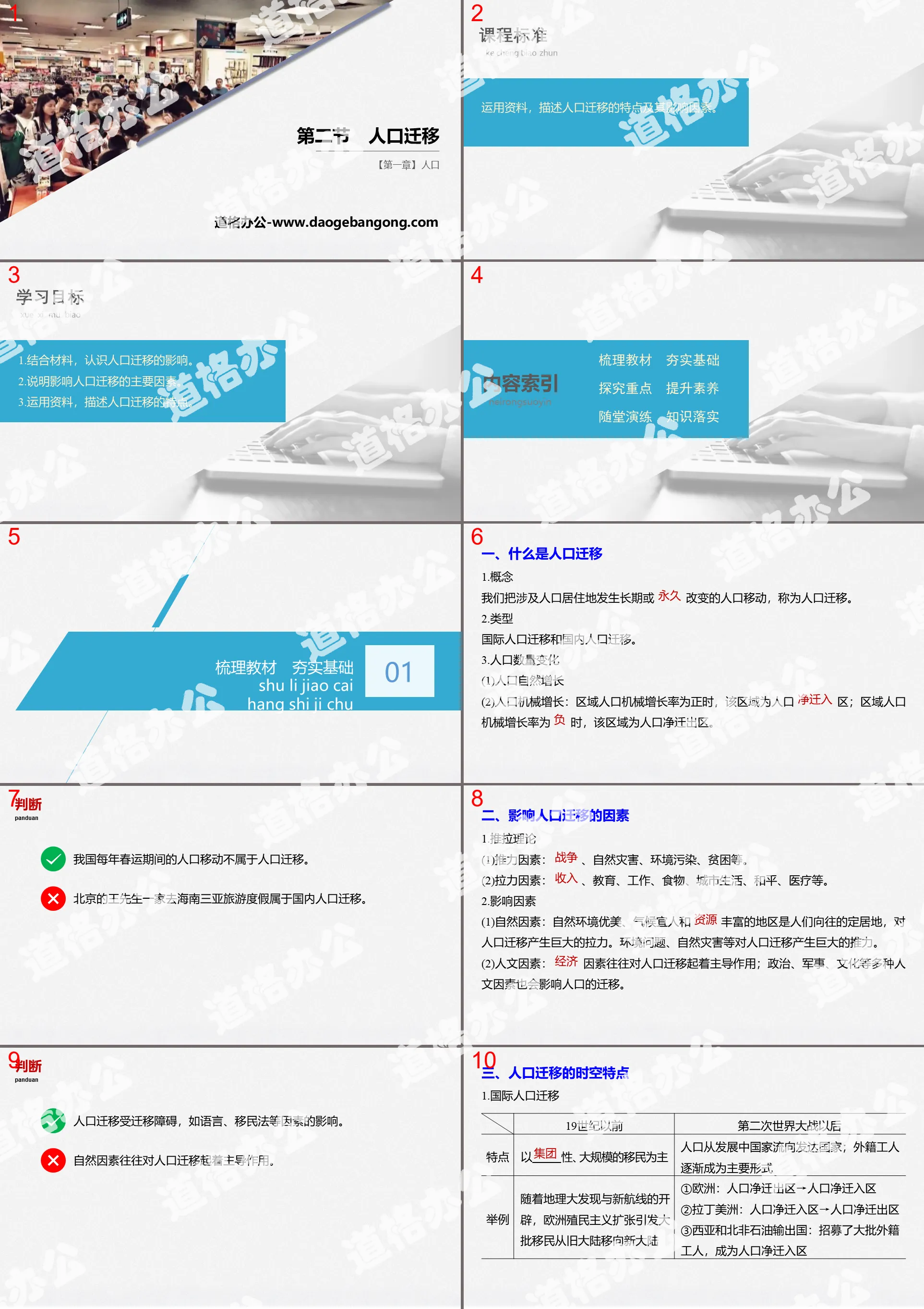 《人口遷移》人口PPT