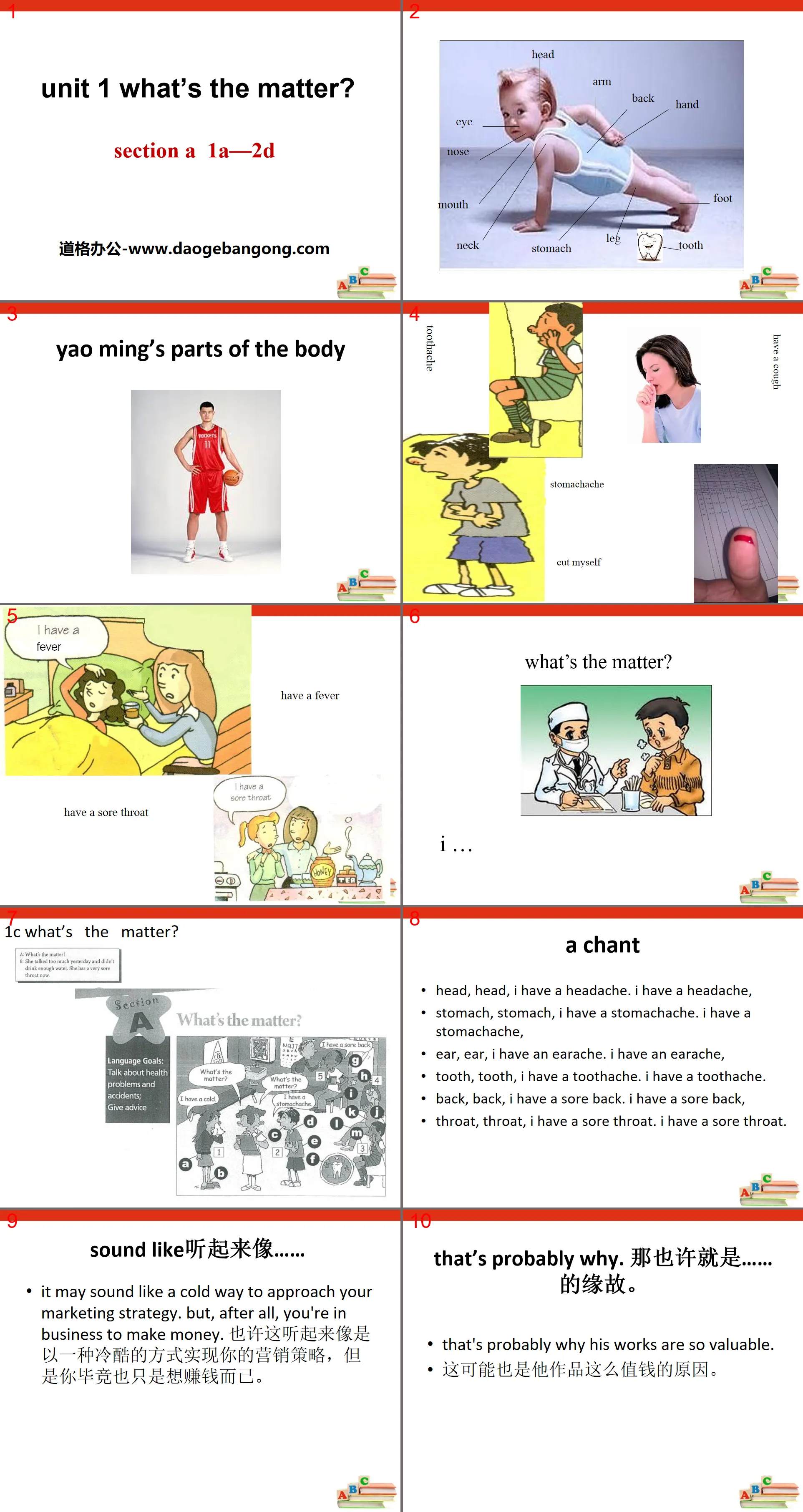 "What's the matter?" PPT courseware 10