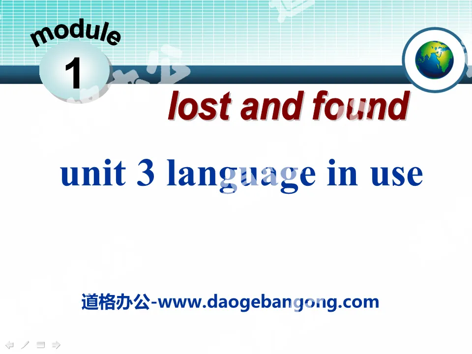 "Language in use" Lost and found PPT courseware