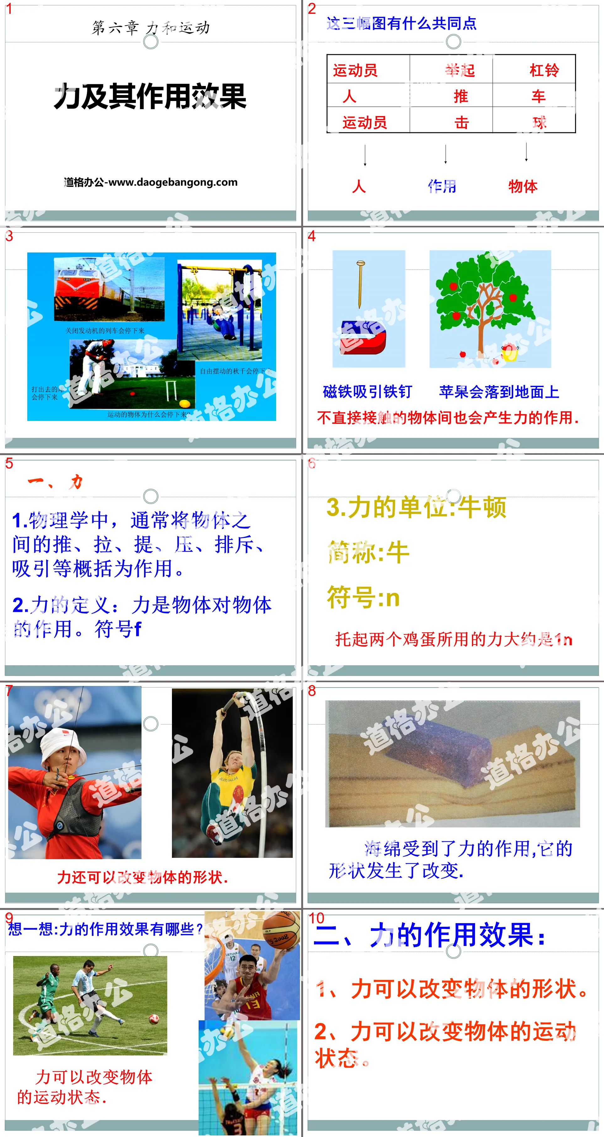 《力及其作用效果》力和运动PPT课件2