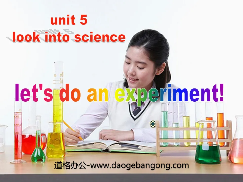 "Let's Do an Experiment" Look into Science! PPT free courseware