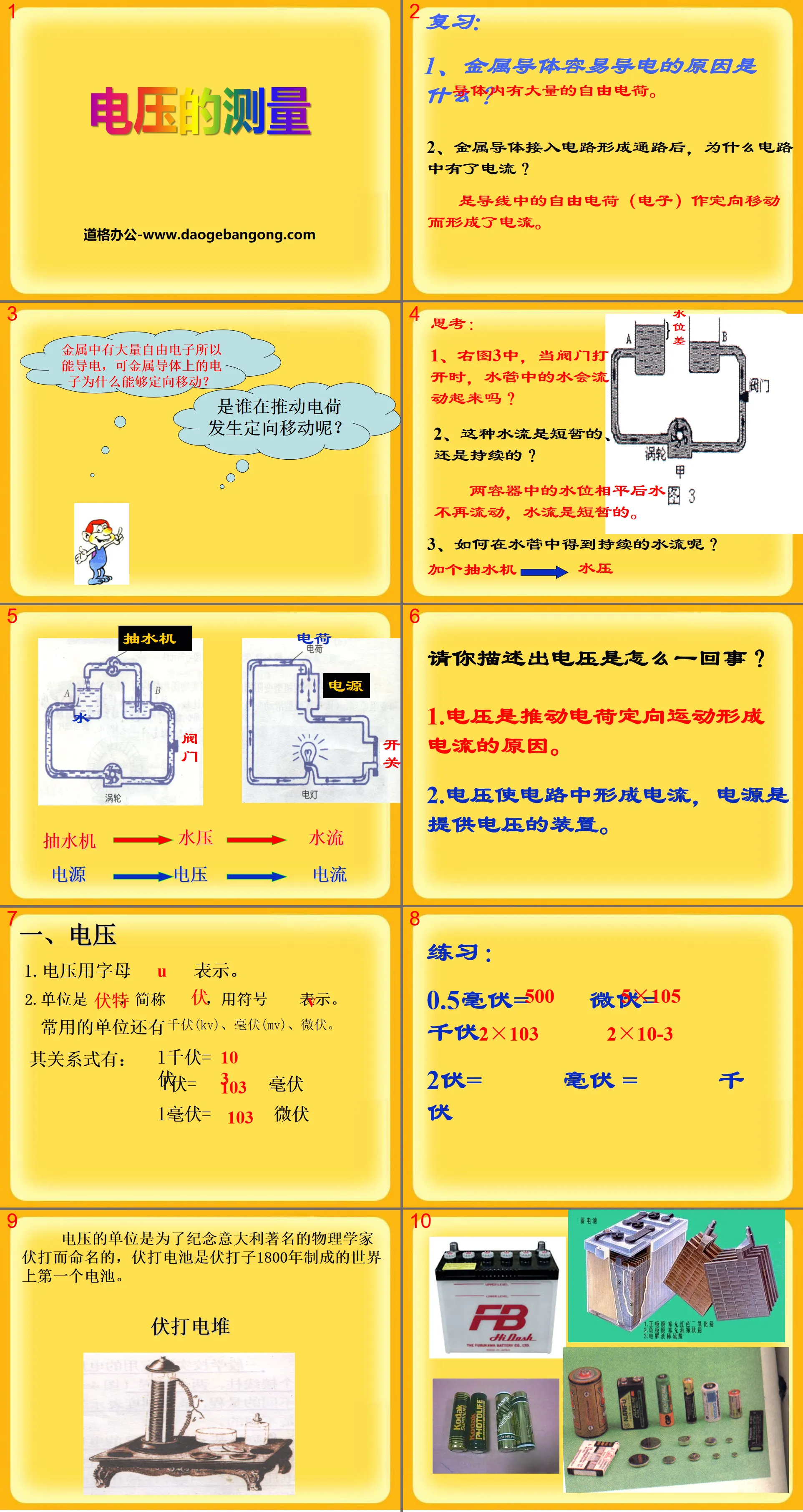 《电压的测量》PPT下载
