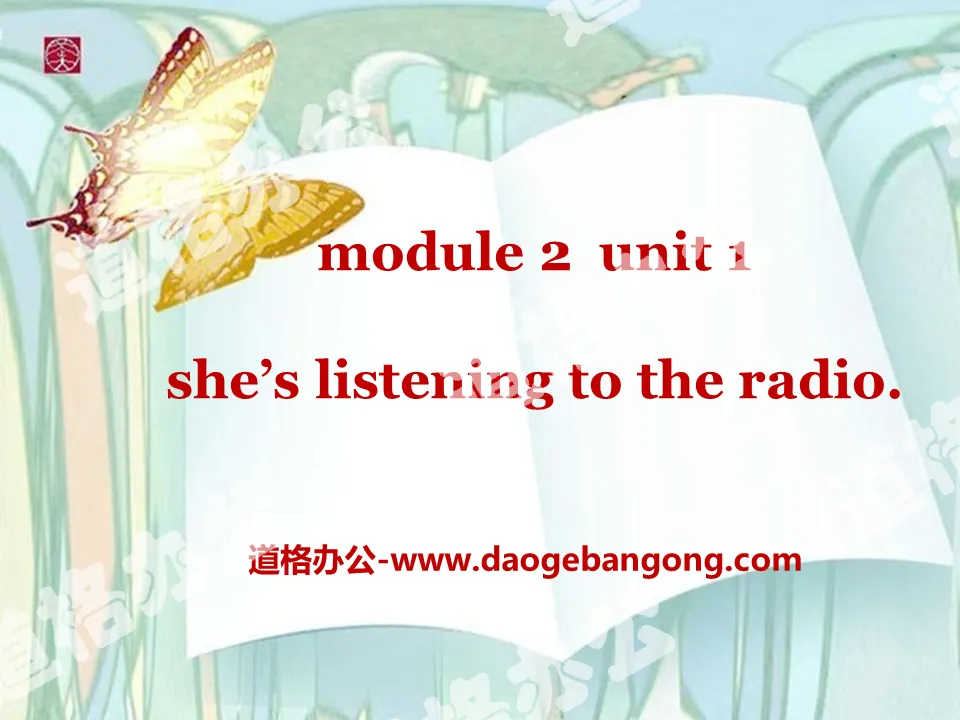 《She's listening to the radio》PPT课件3
