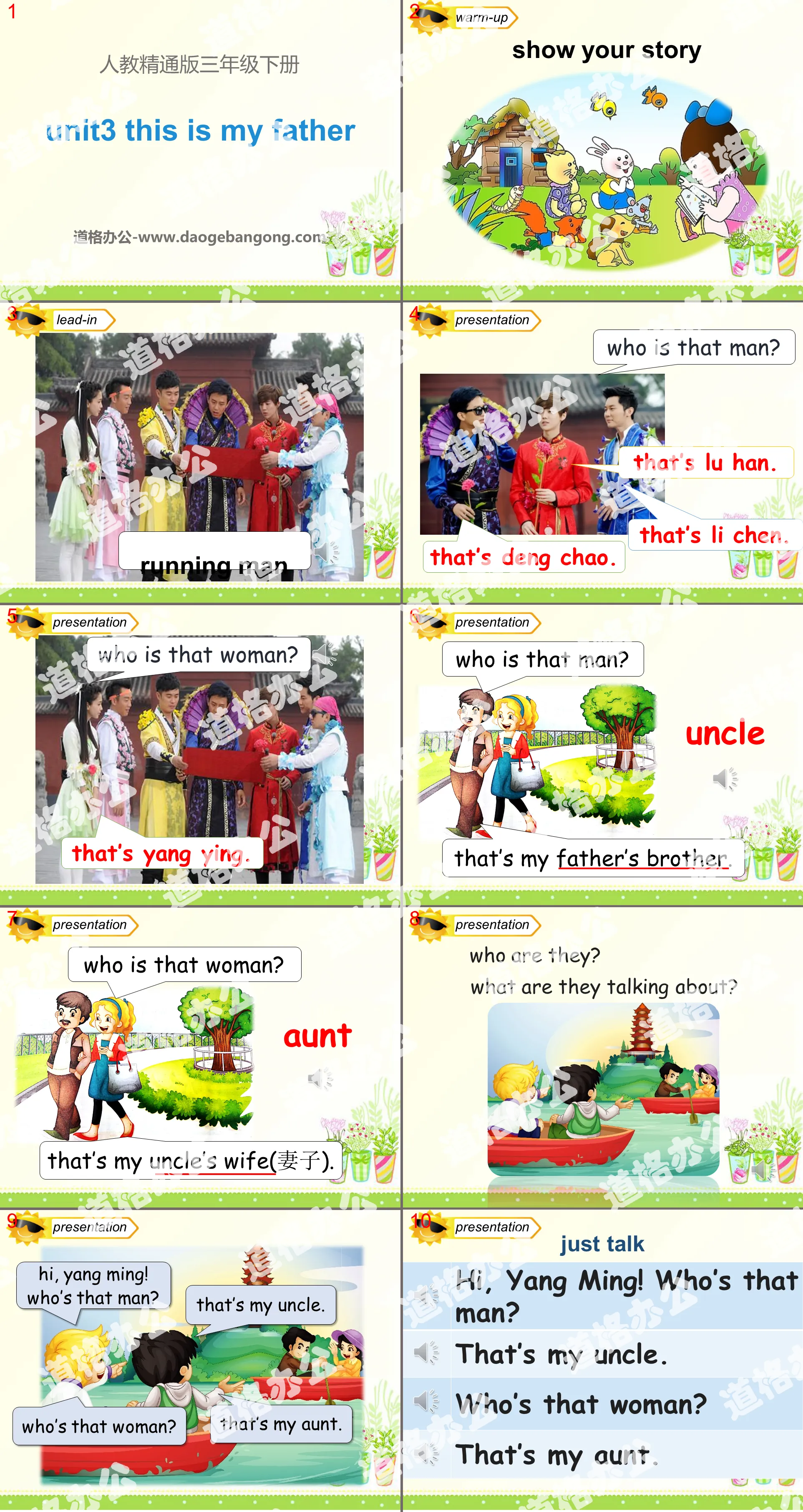 "This is my father" PPT courseware 4