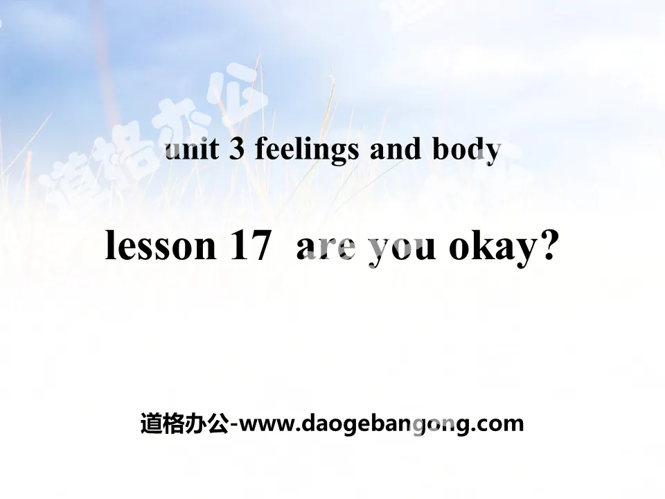《Are You Okay?》Feelings and Body PPT教學課件