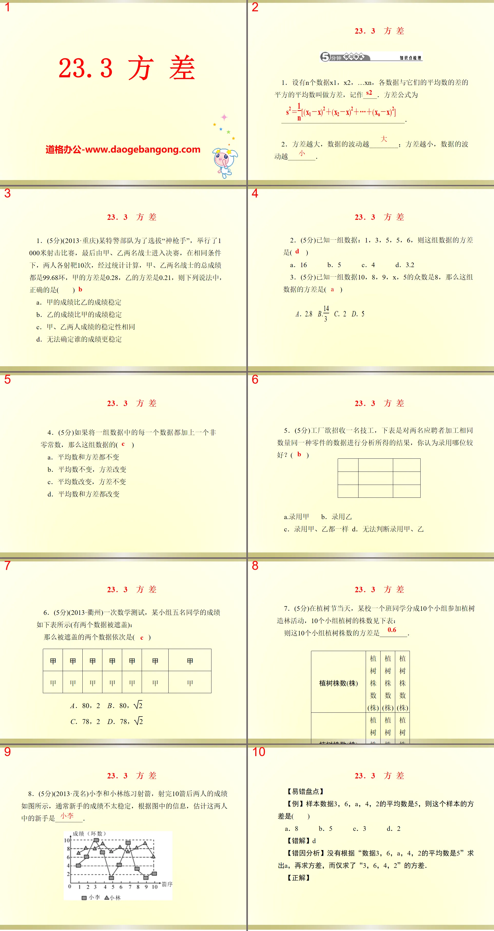 "Variance" PPT courseware 3